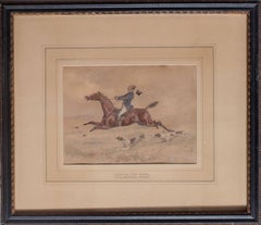 Antique Three Hunting Drawings