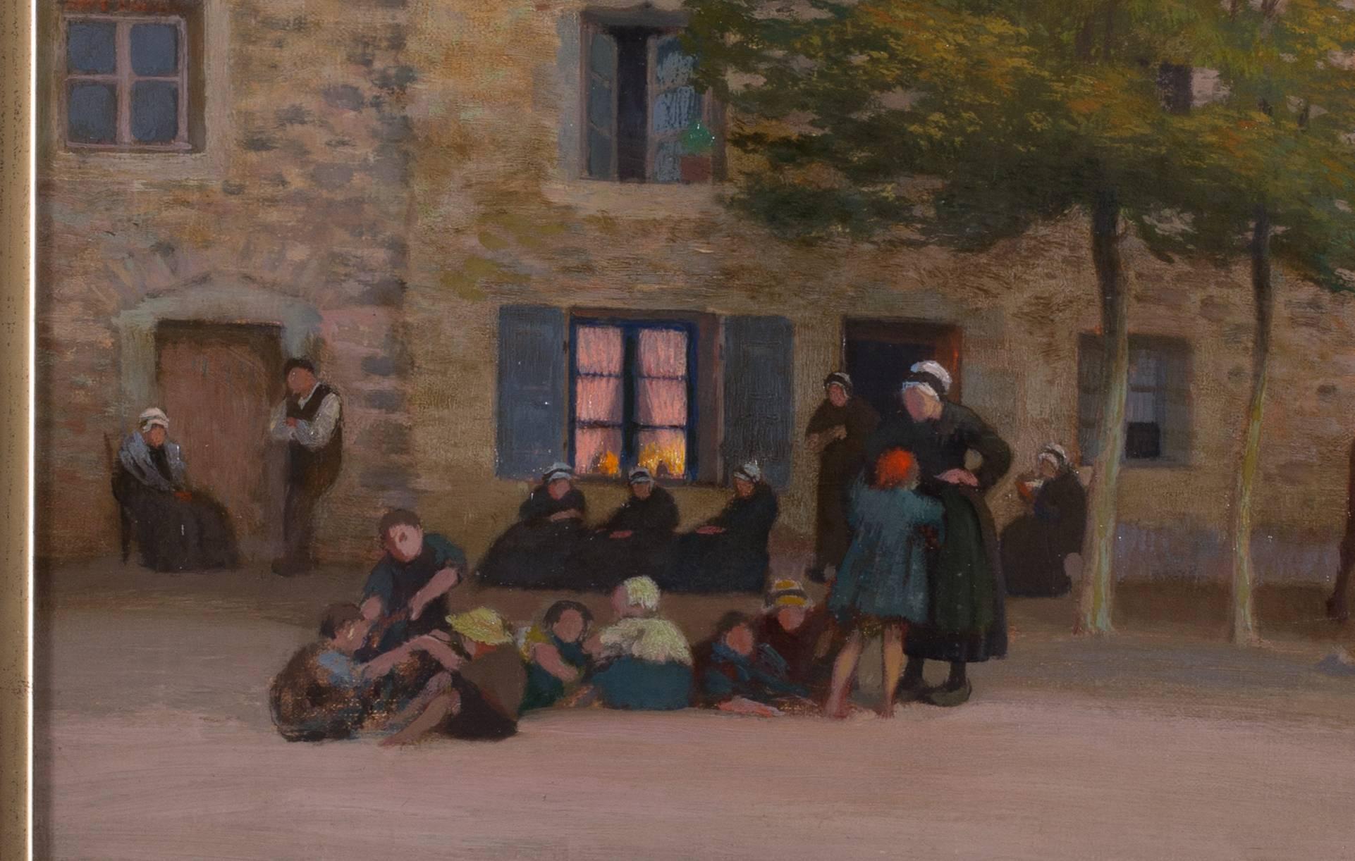 Early evening, Yssingeaux - Painting by Gustave Poetzsch