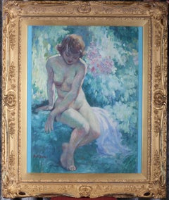 La Belle de l'ete, un bellissimo nudo impressionista dei primi del Novecento in un giardino