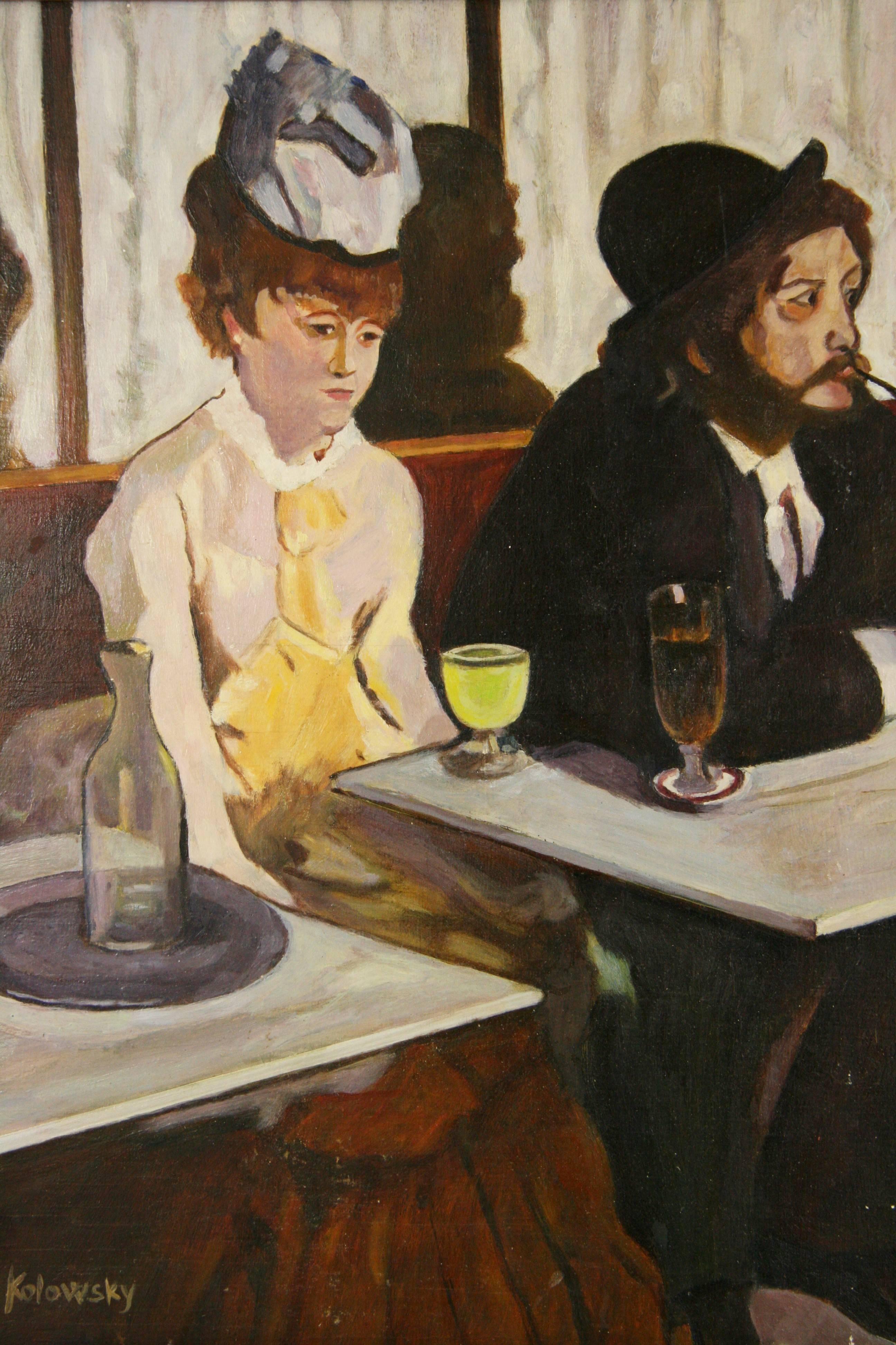 impressionist cafe scene