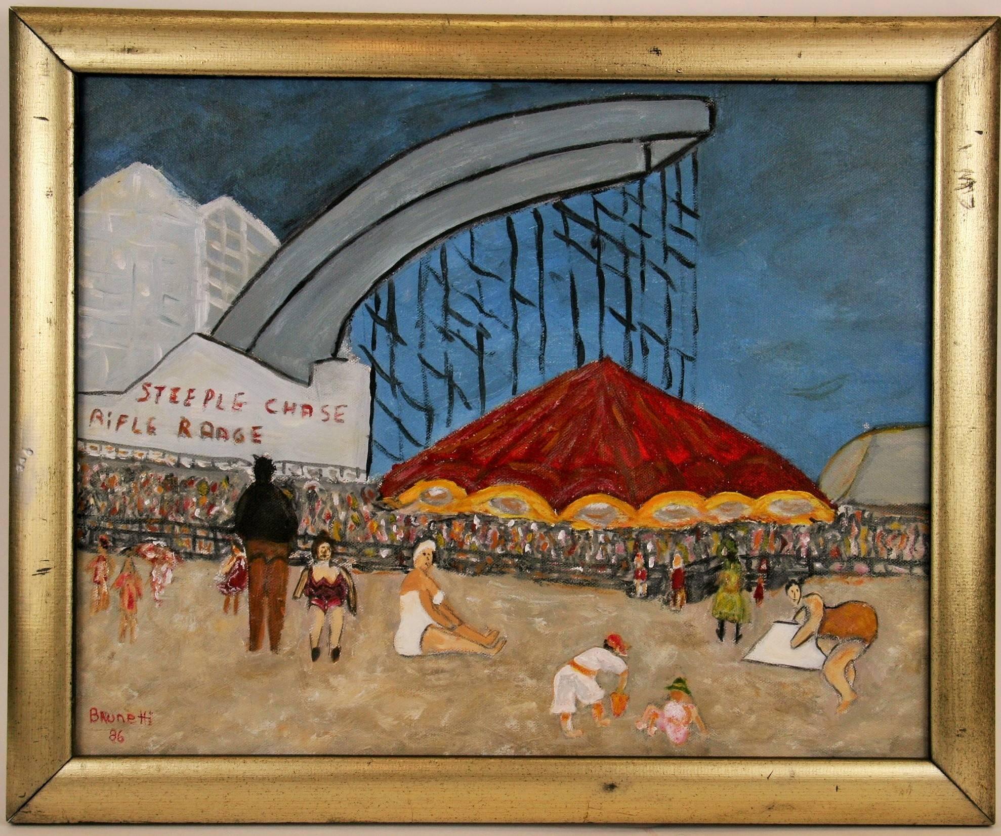 Unknown Landscape Painting - Coney Island