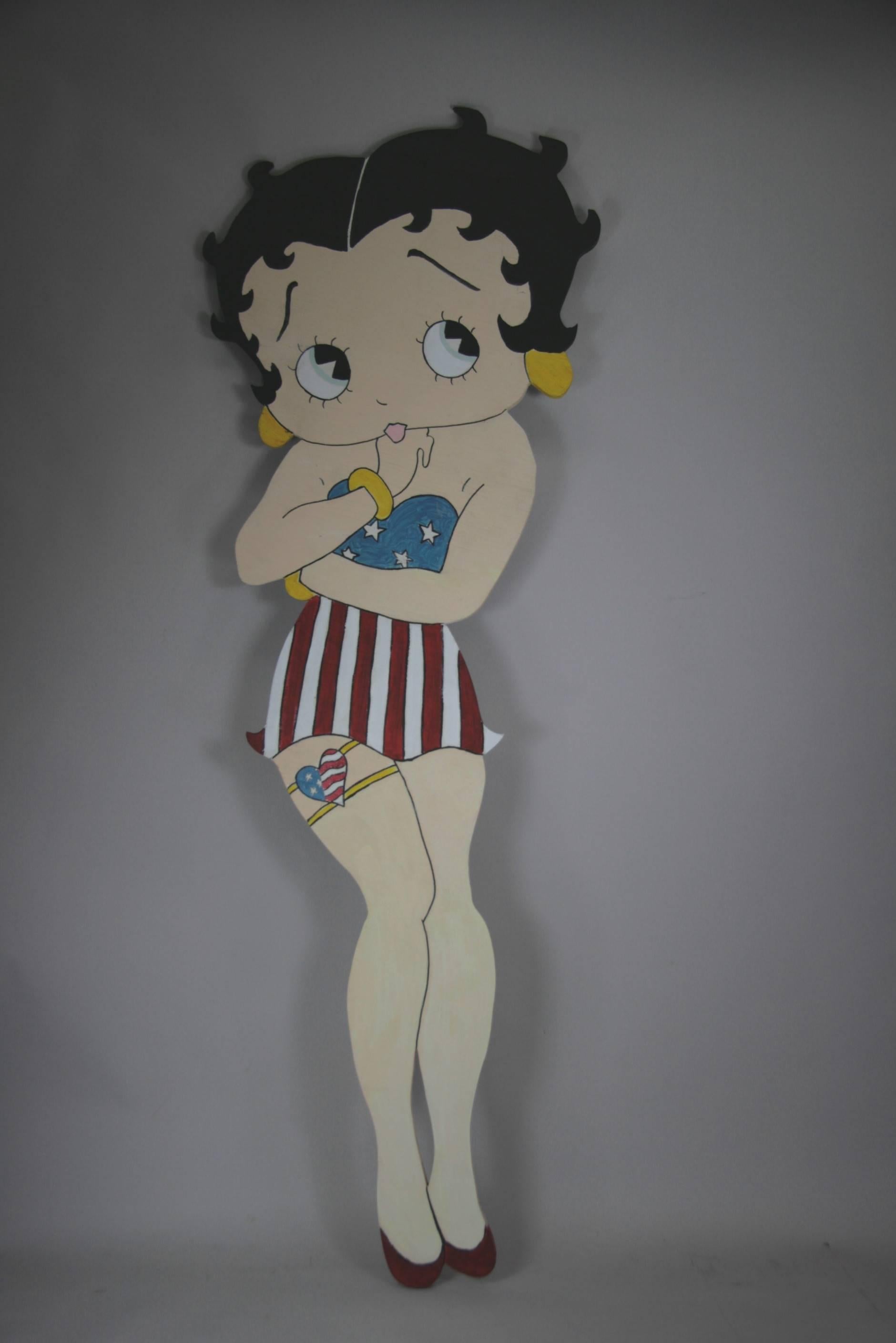 Unknown Figurative Sculpture - Betty Boop Wall Sculpture