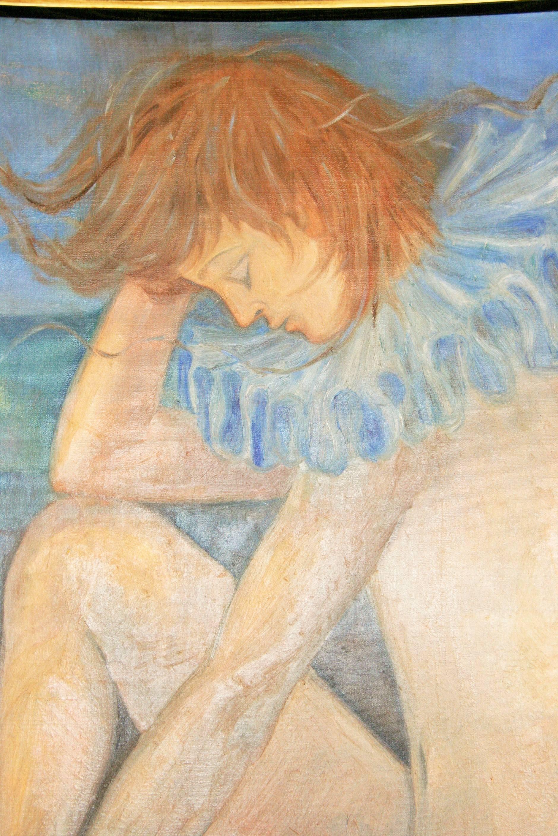 Blue Resting  Figure  Painting 1