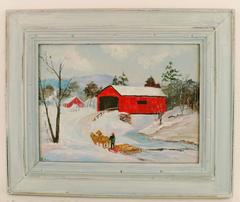 New England Winter Scene Landscape