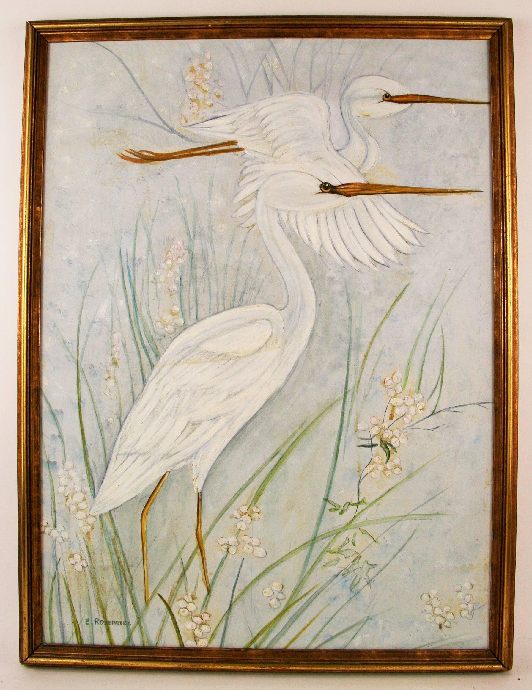 Unknown Animal Painting - Herons Painting