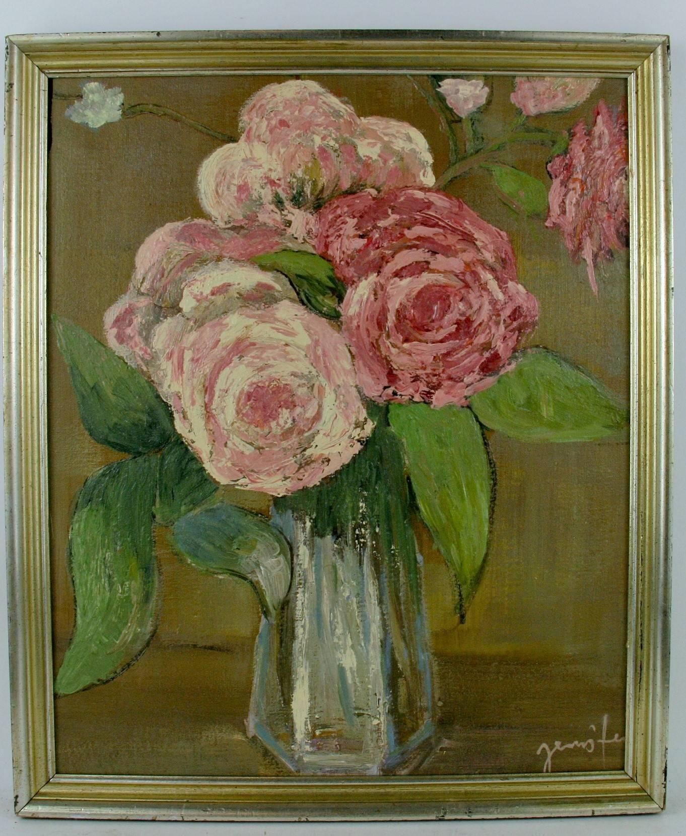 Unknown Still-Life Painting - Boquet of Roses Floral 