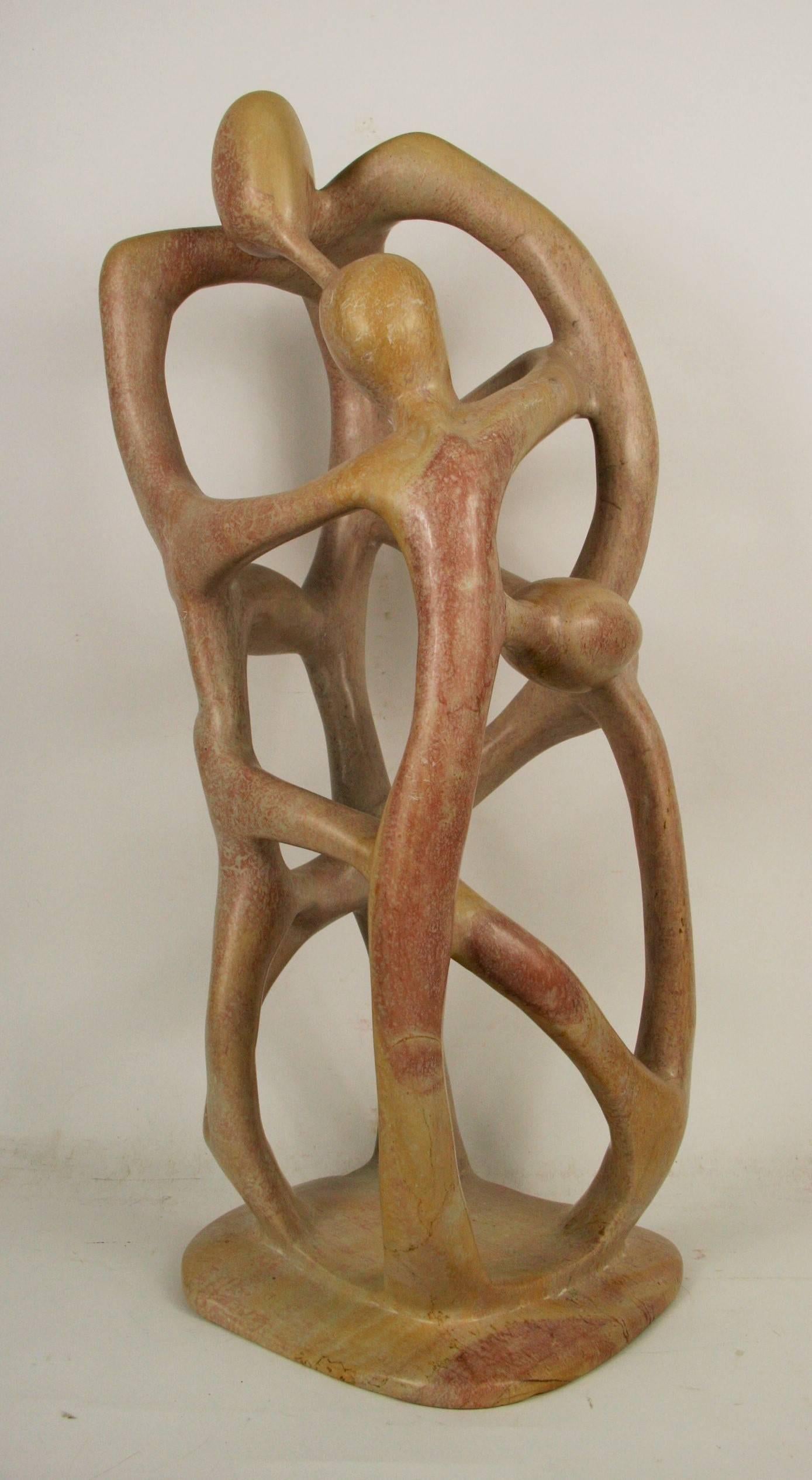 Unknown Figurative Sculpture - Abstract Mid Century Figural Stone Sculpure