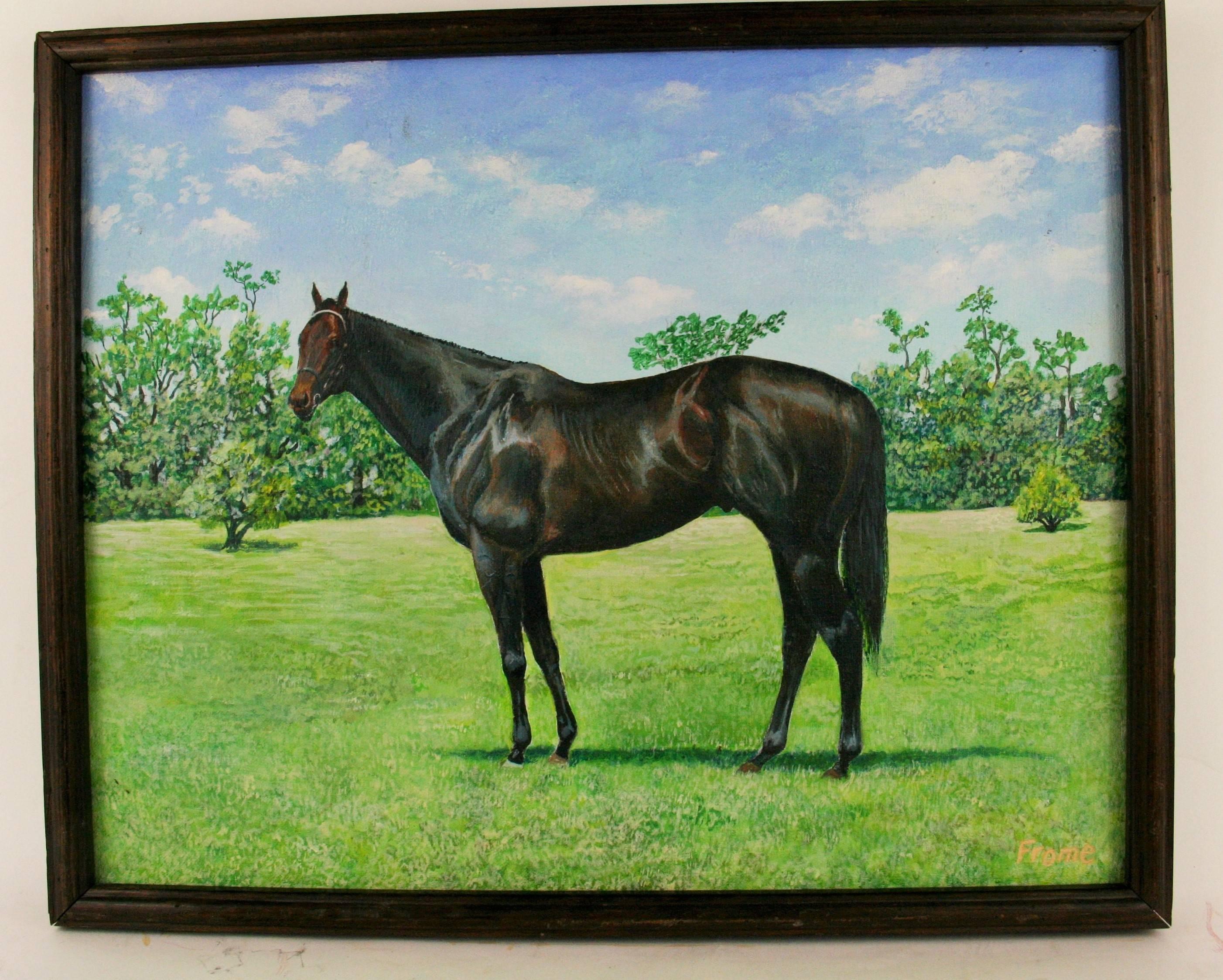 Unknown Animal Painting - Thorough Bread Equestrian Painting
