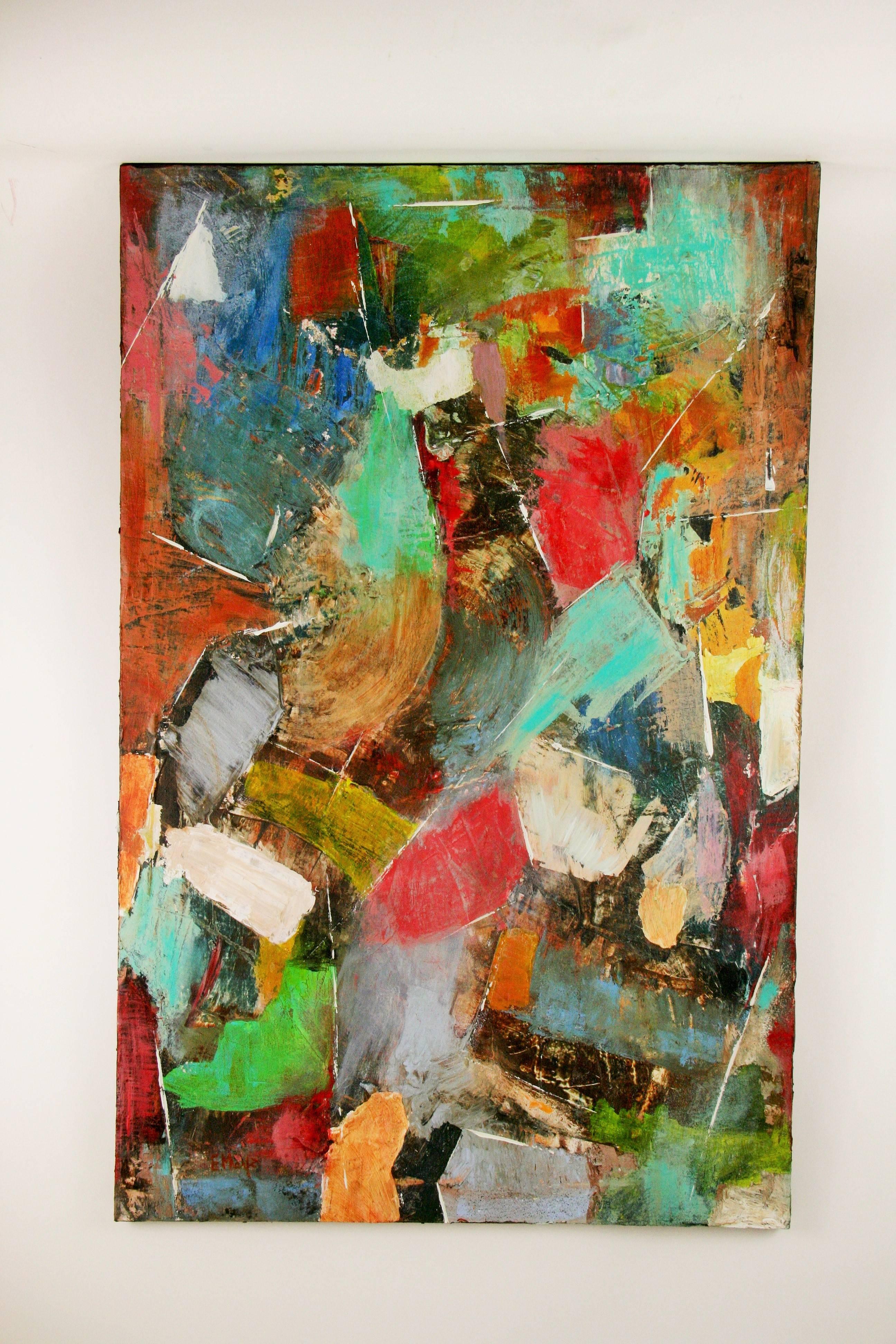 oversized Abstract Palette by Marfe - Painting by Unknown