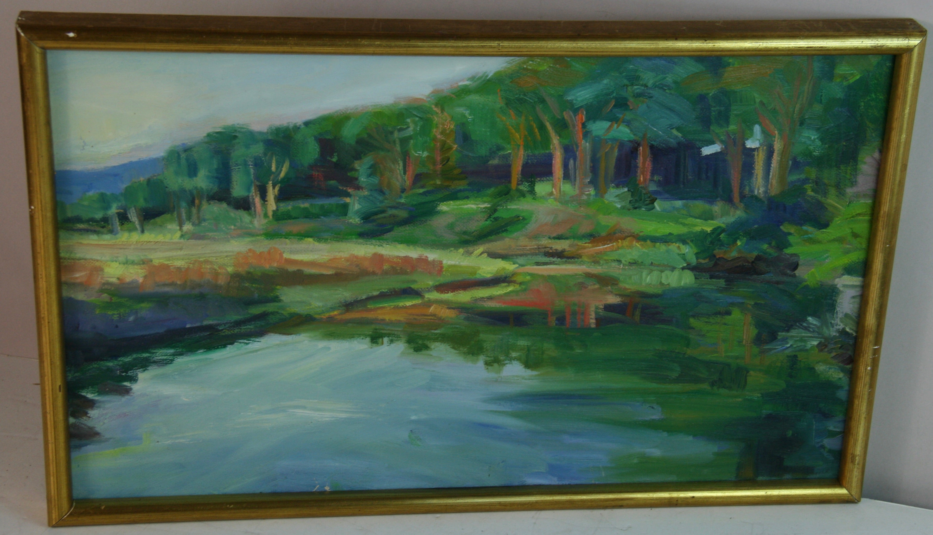 Unknown Landscape Painting - Hamptons Meadows Landscape