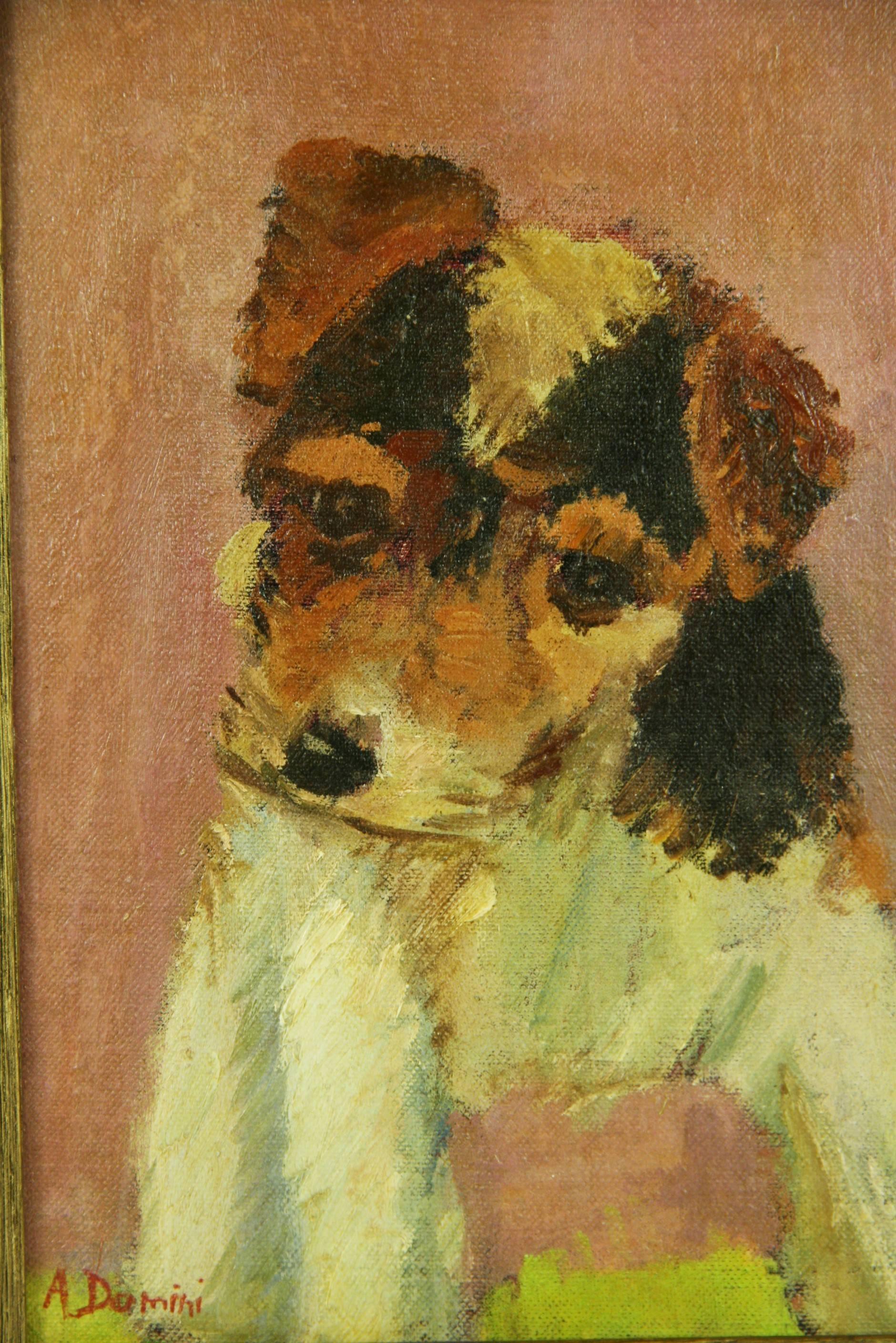 Jack Russel Puppy - Brown Animal Painting by Unknown