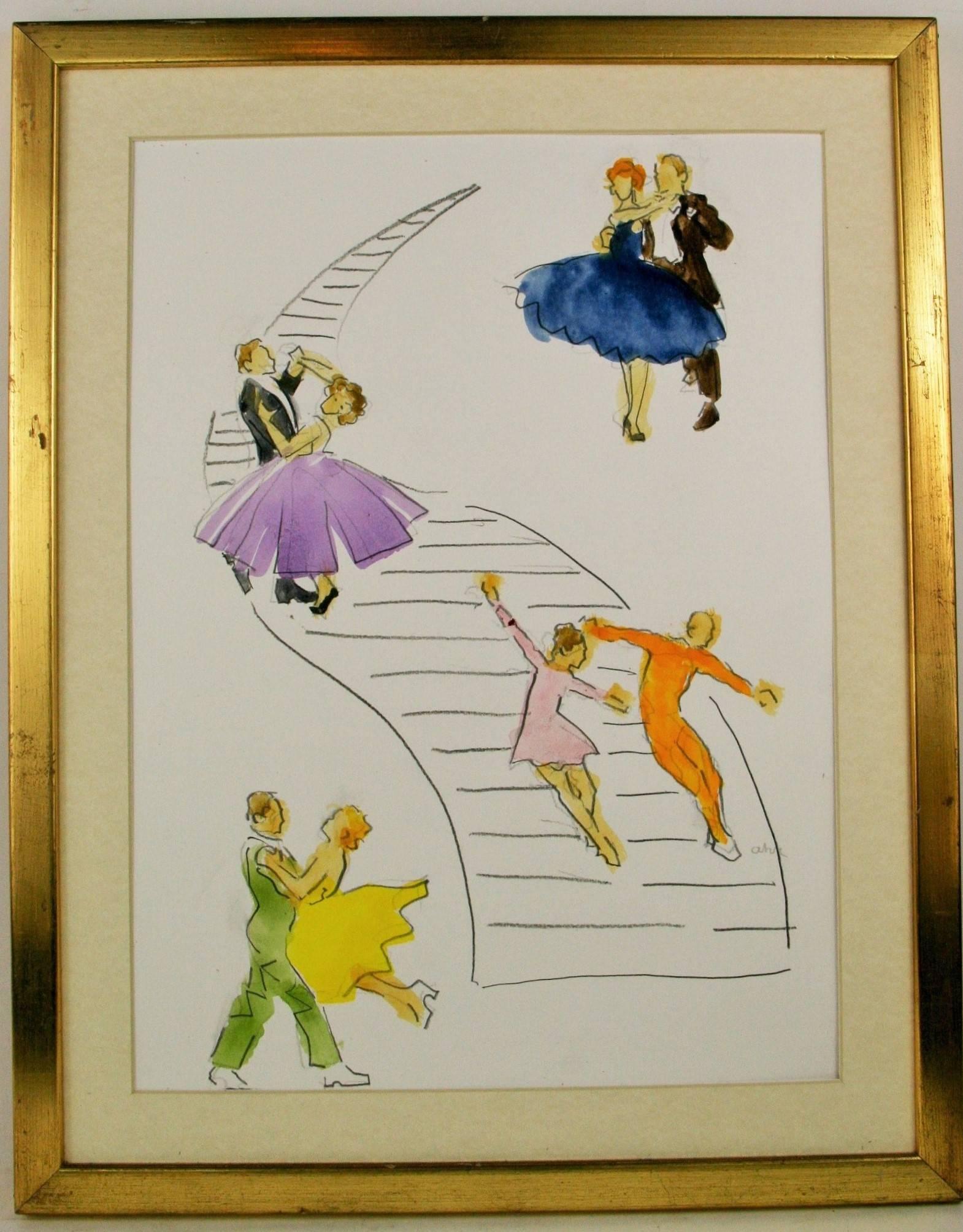 Dancers Watercolor 2