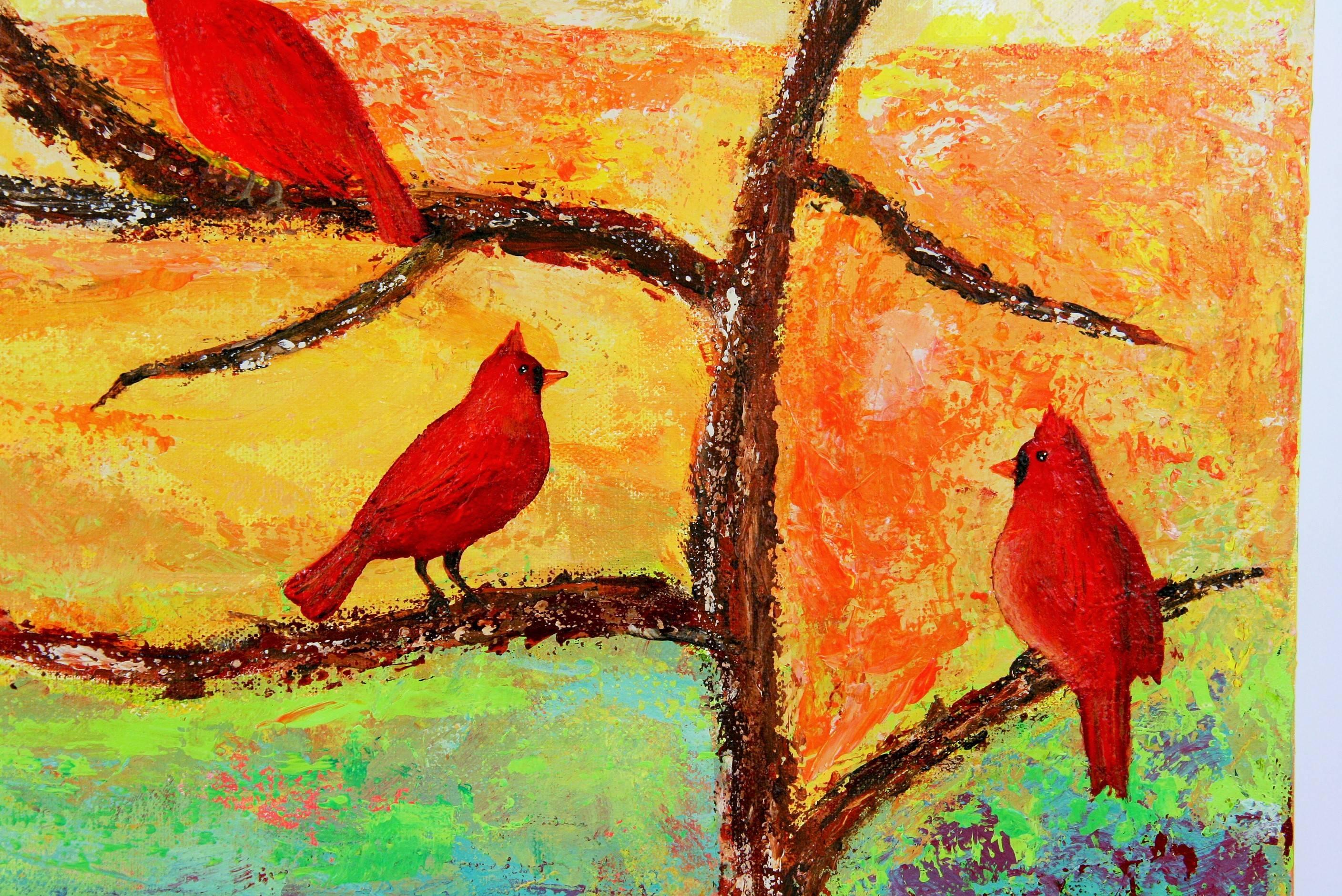 Cardinals Bird Landscape   1