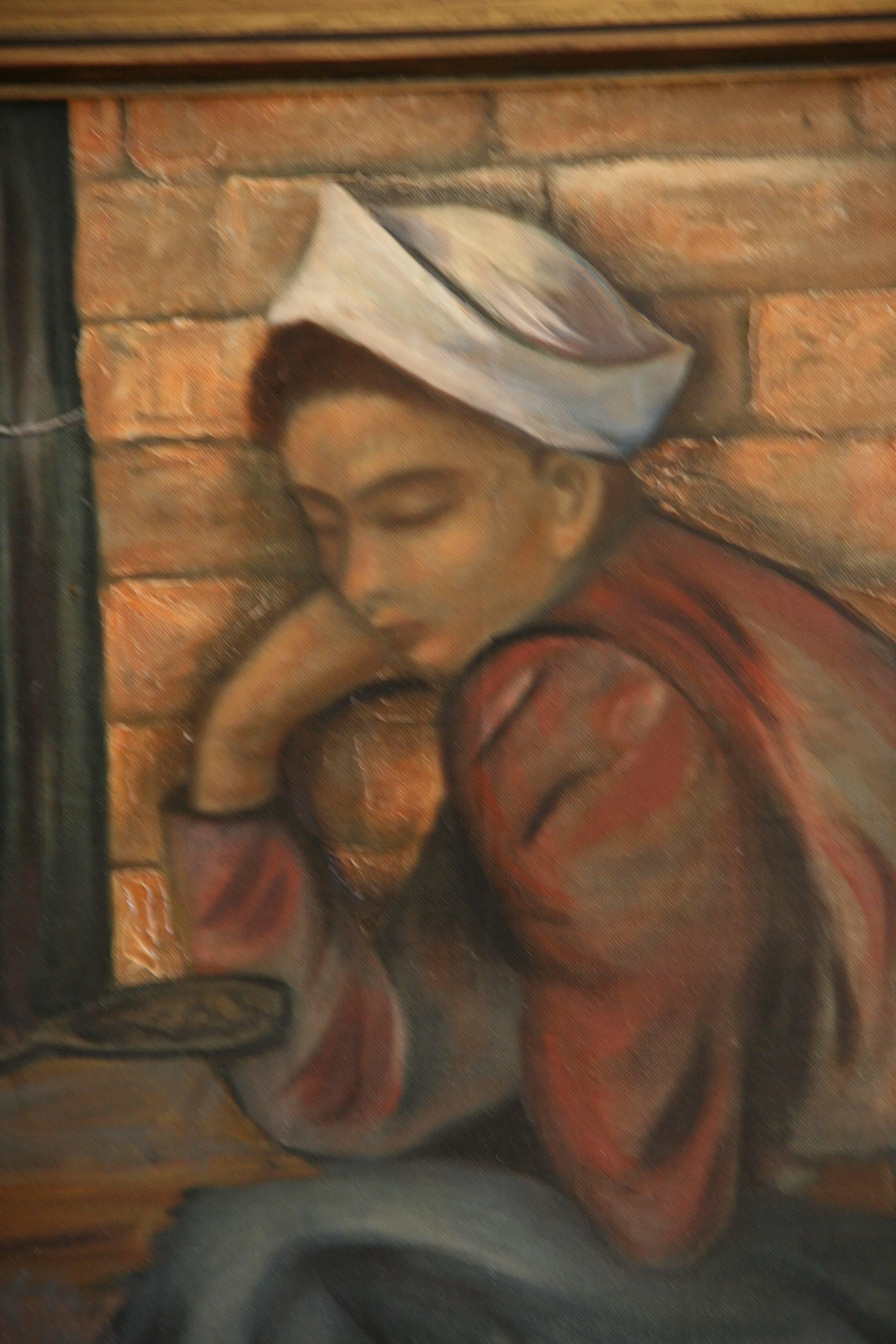 Resting Boy Portrait Painting 1
