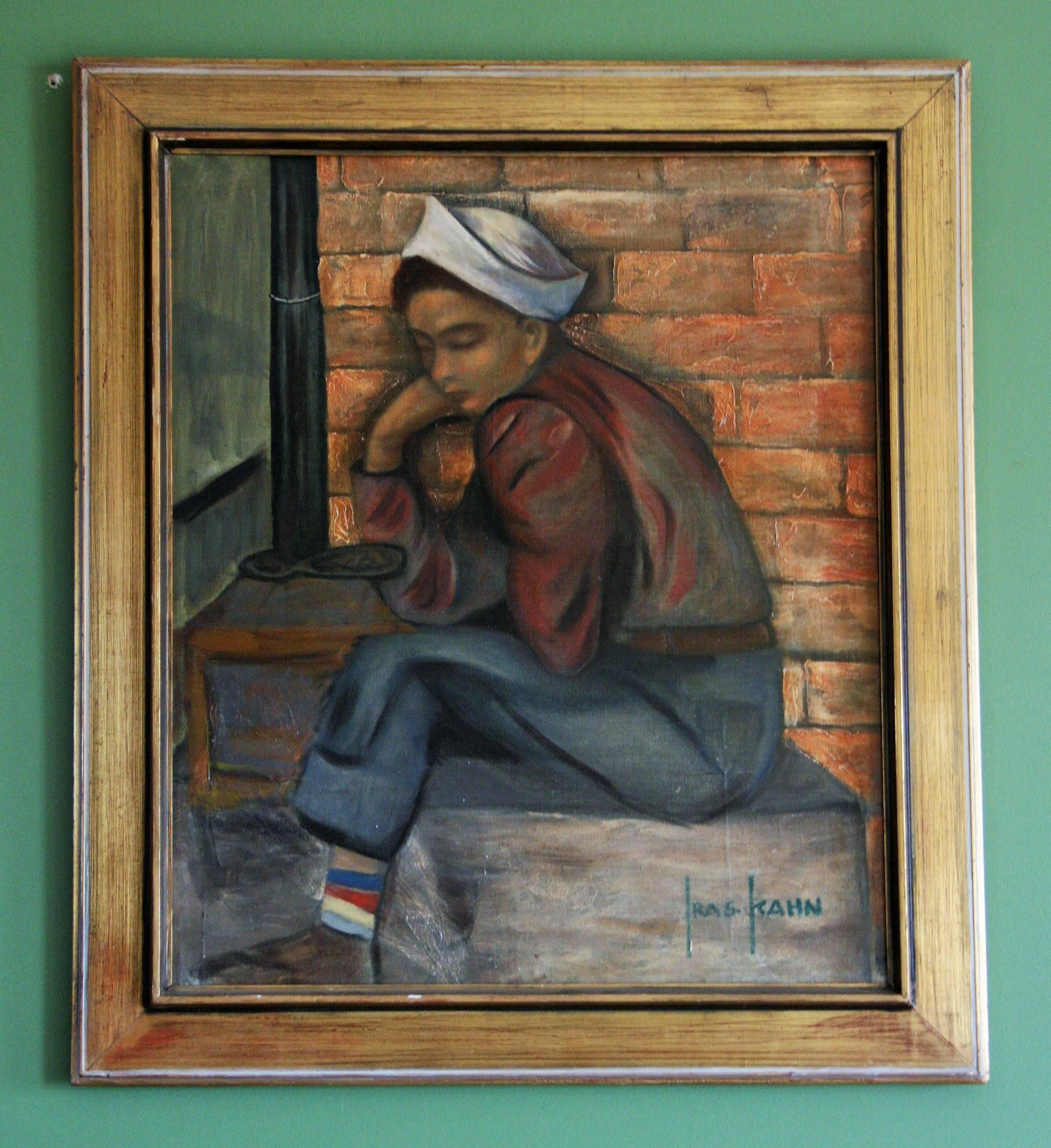 Iras Kan Figurative Painting - Resting Boy Portrait Painting