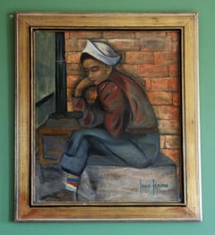 Resting Boy Portrait Painting