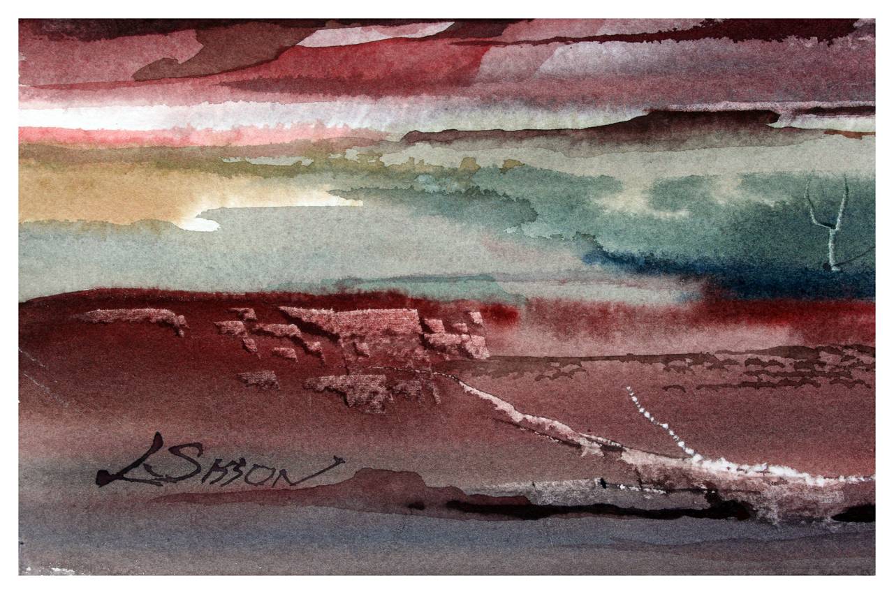 watercolor storm clouds