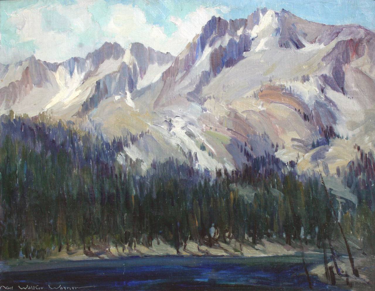 Nell Walker Warner Landscape Painting - Sierra Mountain Lake