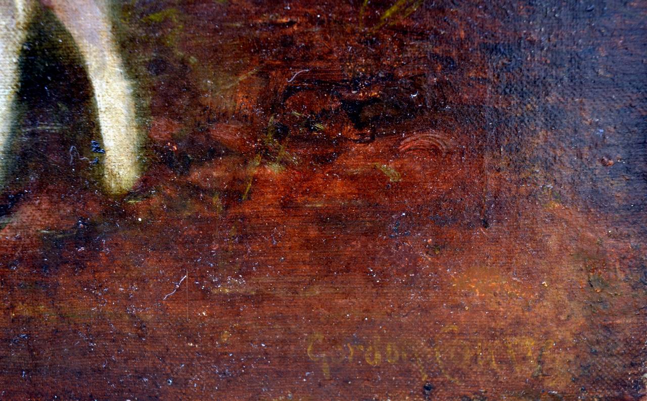 Twin Calves, San Rafael mit Blick auf Mt. Tamalpais - Landschaft der Jahrhundertwende von Gordon Harrower Coutts

Charmantes und bedeutendes Landschaftsgemälde der Jahrhundertwende mit zwei Kälbern von Gordon Harrower Coutts (Amerikaner, 1868-1937),