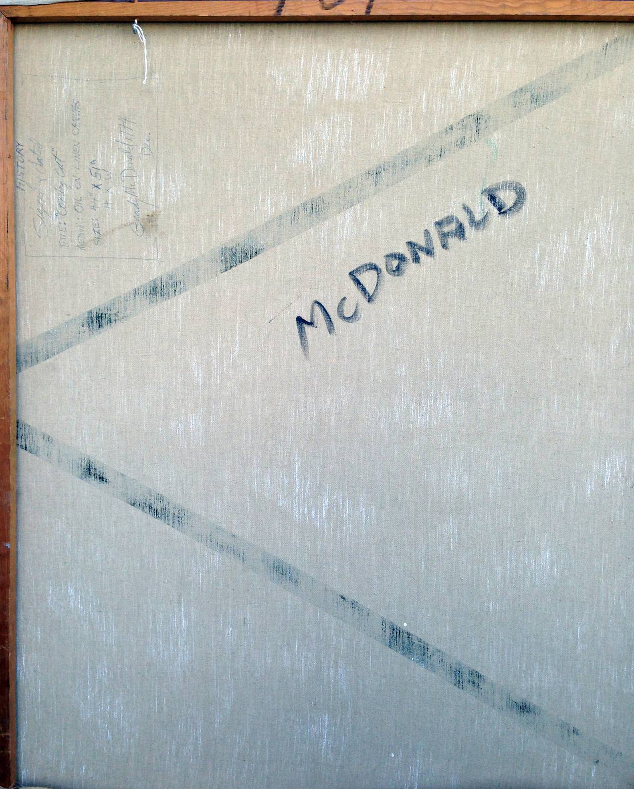 Astratto modernista blu e giallo - Painting American Modern di Grady McDonald
