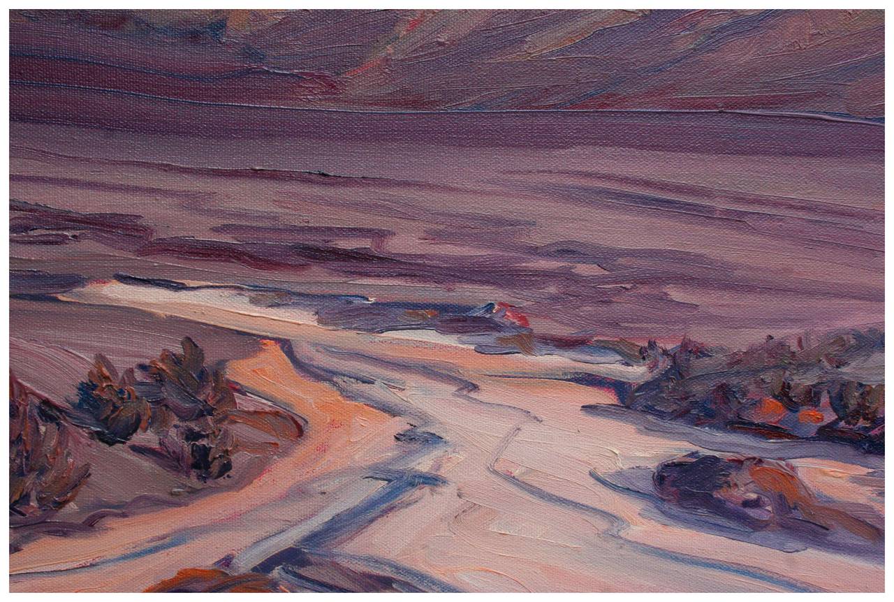 Rote Felsen, zeitgenössische Wüstenbluff-Landschaft  (Amerikanischer Impressionismus), Painting, von Mike Wright