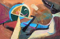 Vintage Horizontal Abstract Expressionist #9