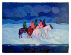 Journey Home, Taos Pueblo by Constantine Cherkas