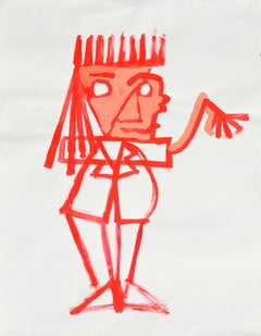 Red Abstract Figure 