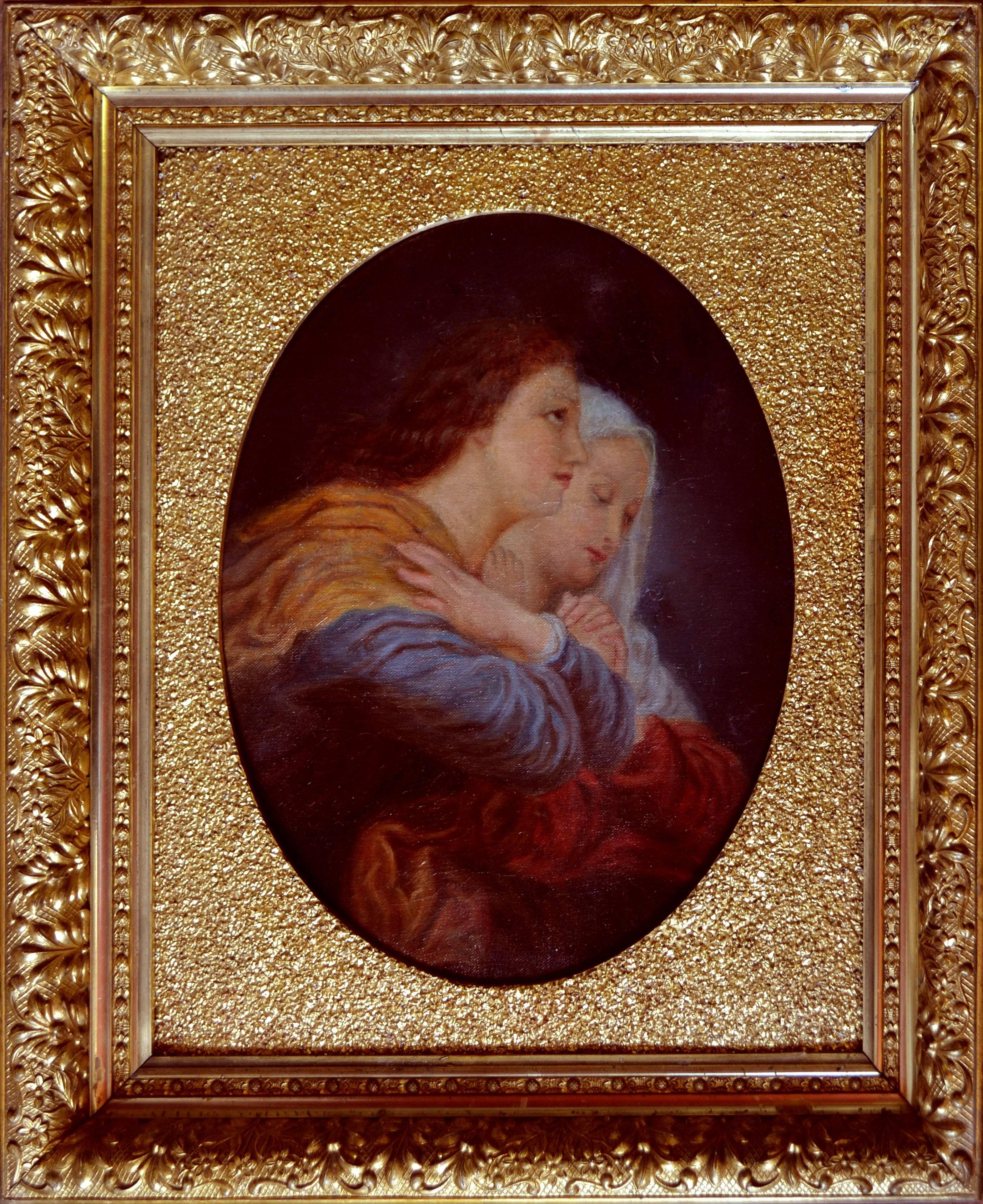 Joseph and Mary, Mid 19th Century Figurative 