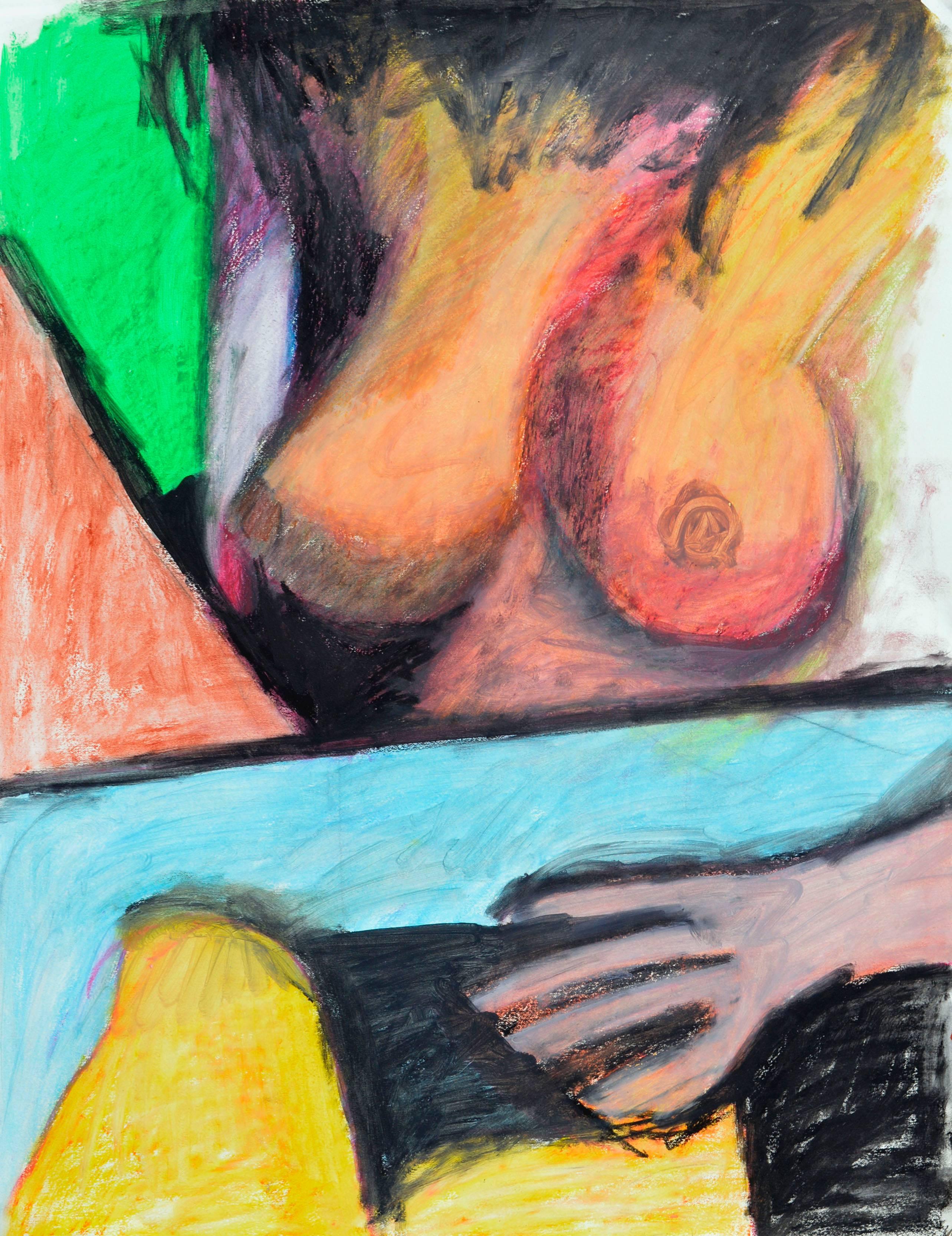 Nude at the Beach - Abstract Figurative 