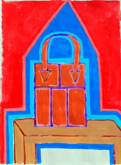 Red Handbag Abstract