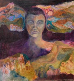 Femme de la Terre - Abstrait figuratif du milieu du siècle dernier de Renard