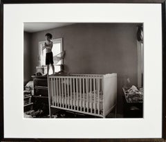 Vintage photograph -- Boys and Crib, Teenage Mothers in Texas 