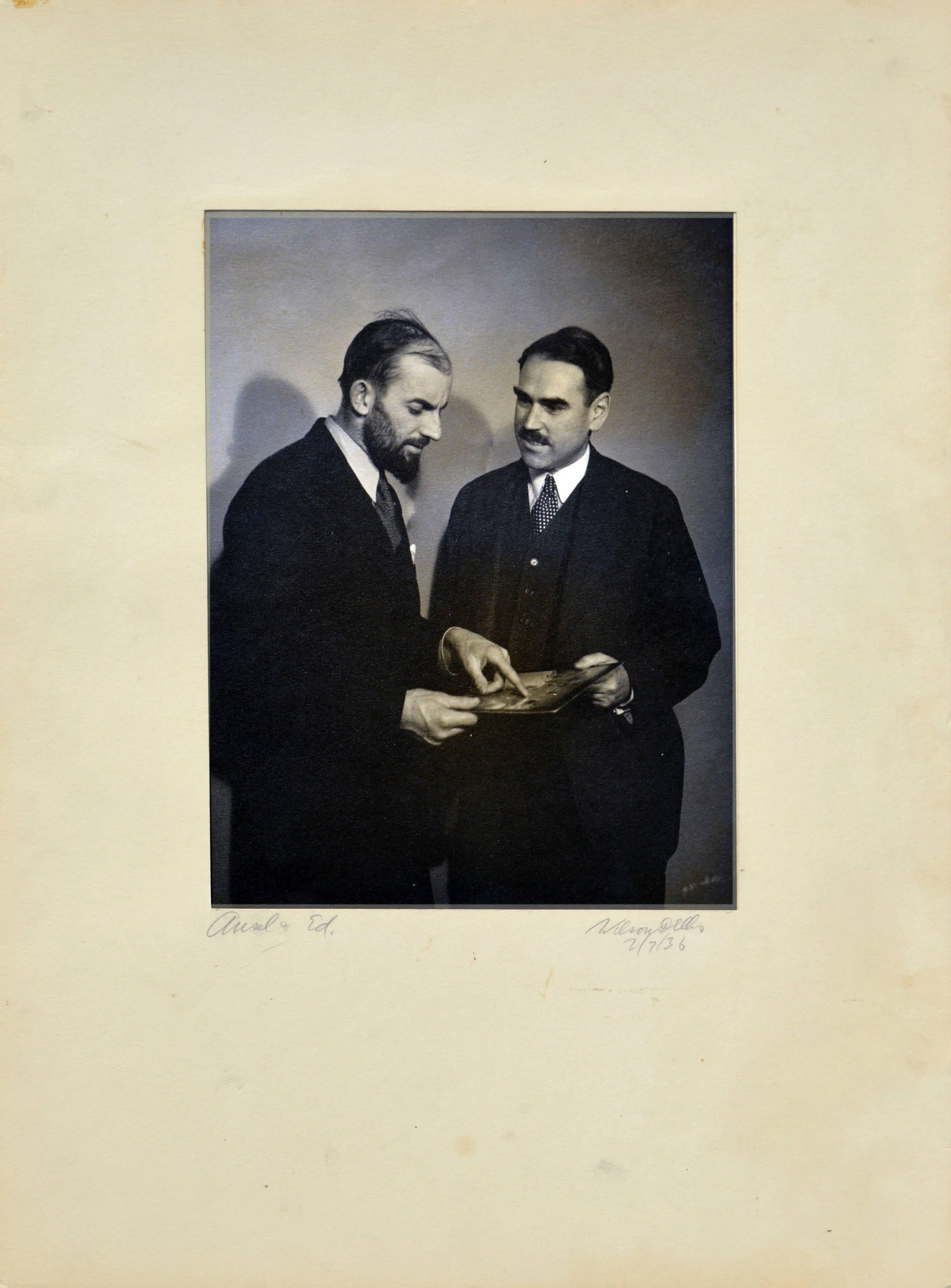Wilson D. Ellis Figurative Photograph - 1930s Photograph of Ansel Adams and Ed Towler