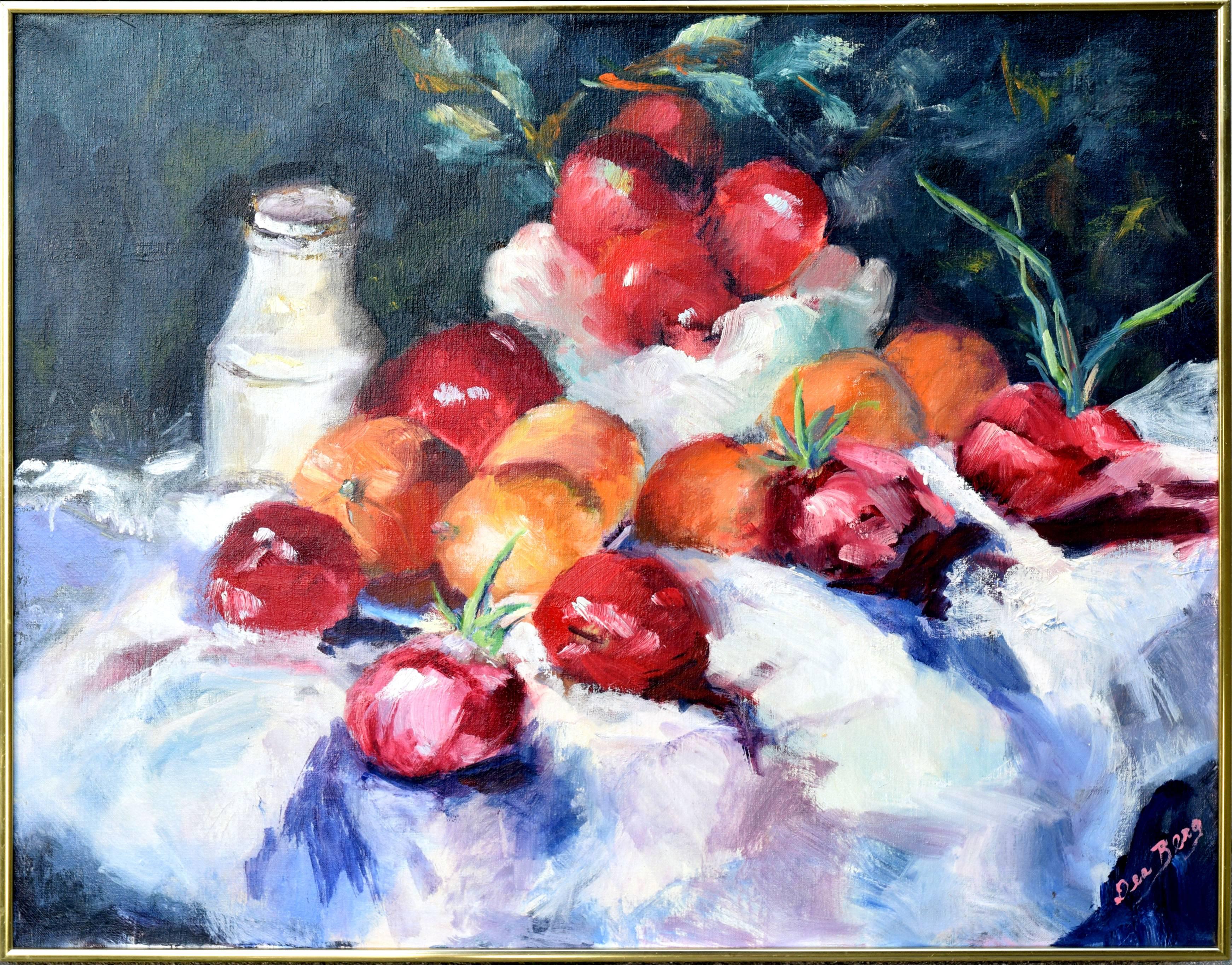 Garden Still Life by Doris Berg Statham - American Impressionist Painting by Dea Statham Berg