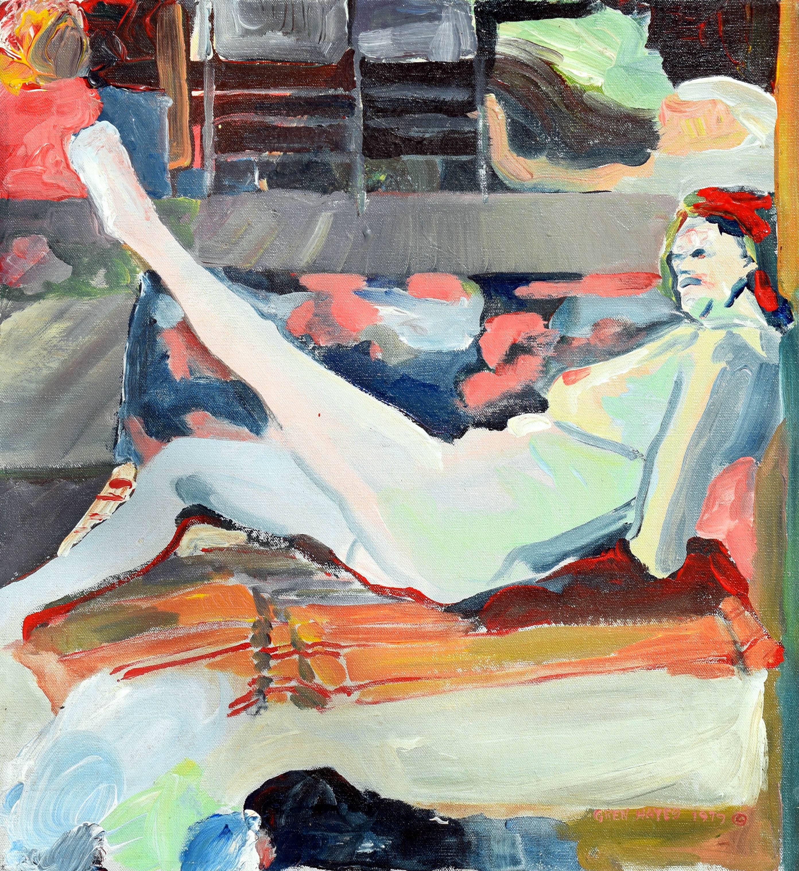 Patricia Gren Hayes Nude Painting - Nude Reclining, Bay Area Figurative Movement