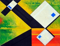 White Abstract Cubes -- San Francisco Abstract Expressionist School