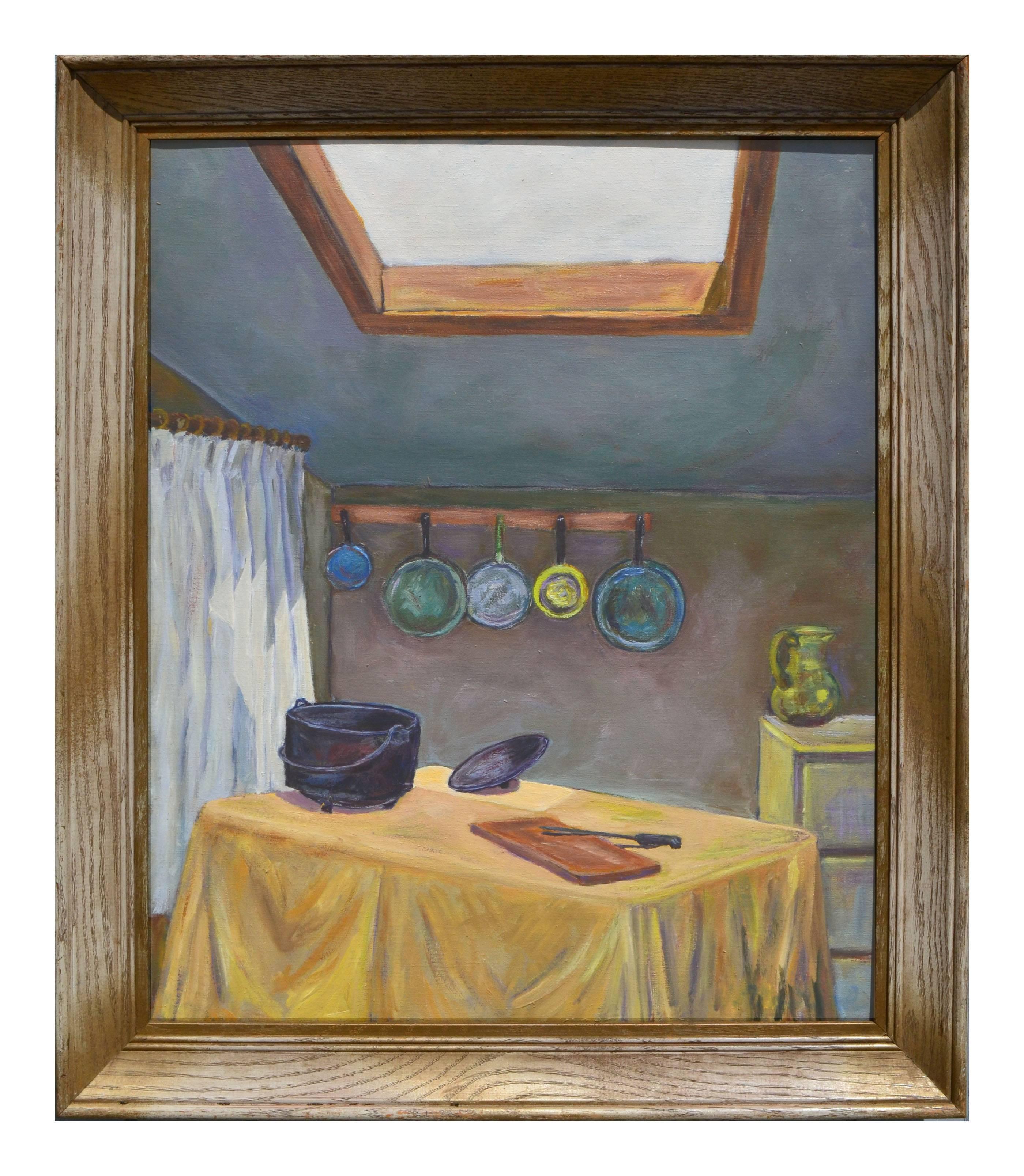 Helen Mcleod Interior Painting - Mid Century Country Kitchen Interior