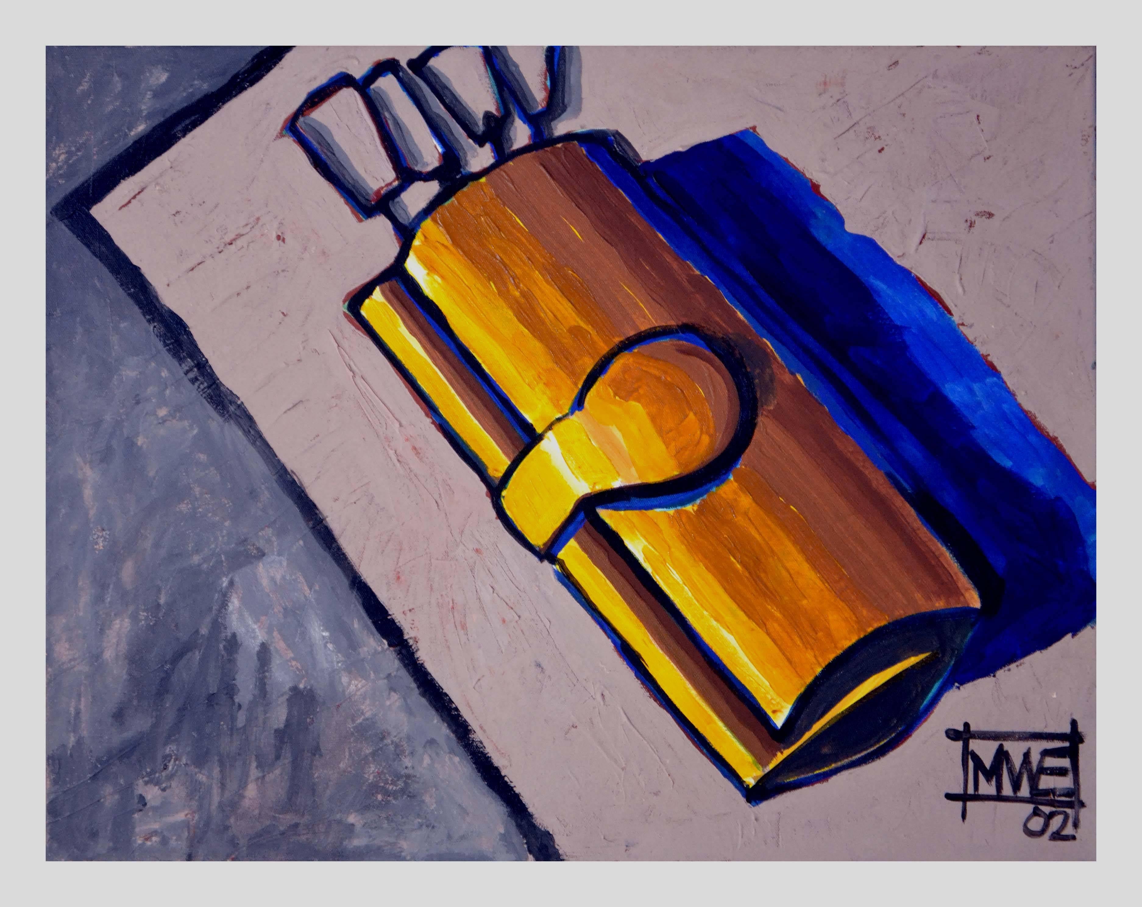 Michael William Eggleston Abstract Painting - Clutch and the Golden Key