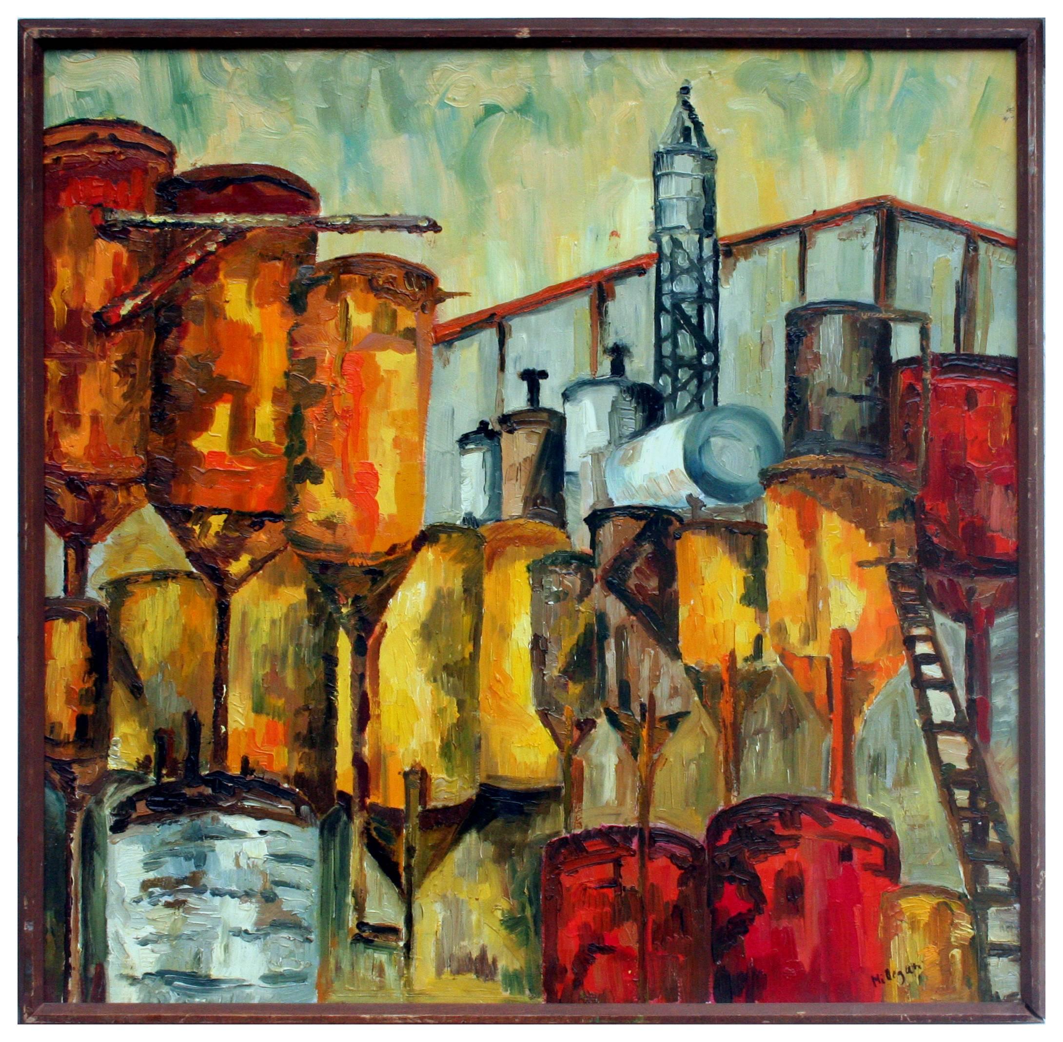 Cresanna Millegan Landscape Painting - Industrial Expressionism