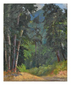 Vintage "The Glyn" - Mid Century Forest Landscape 