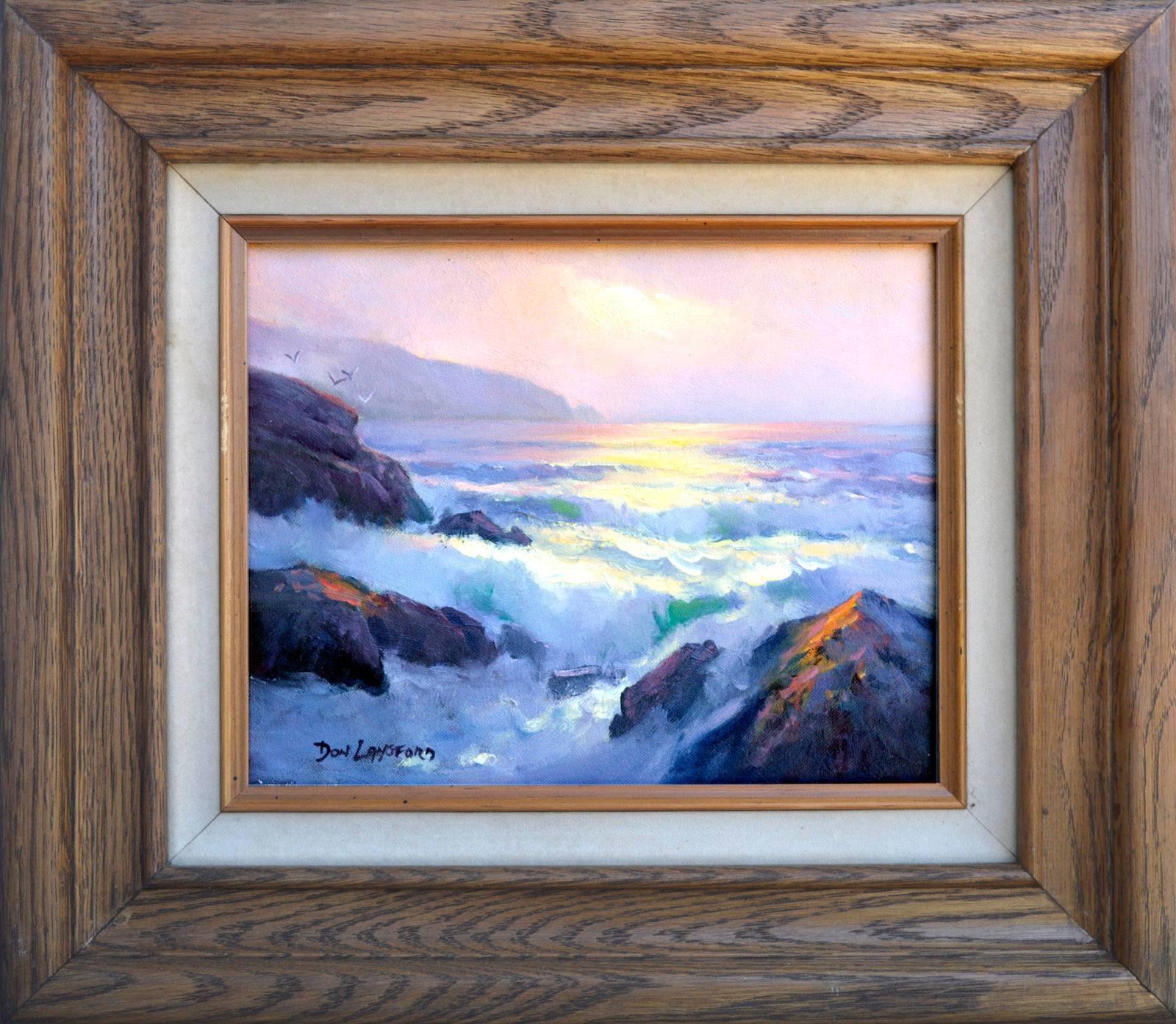 Don Langford Landscape Painting - Big Sur Sunset