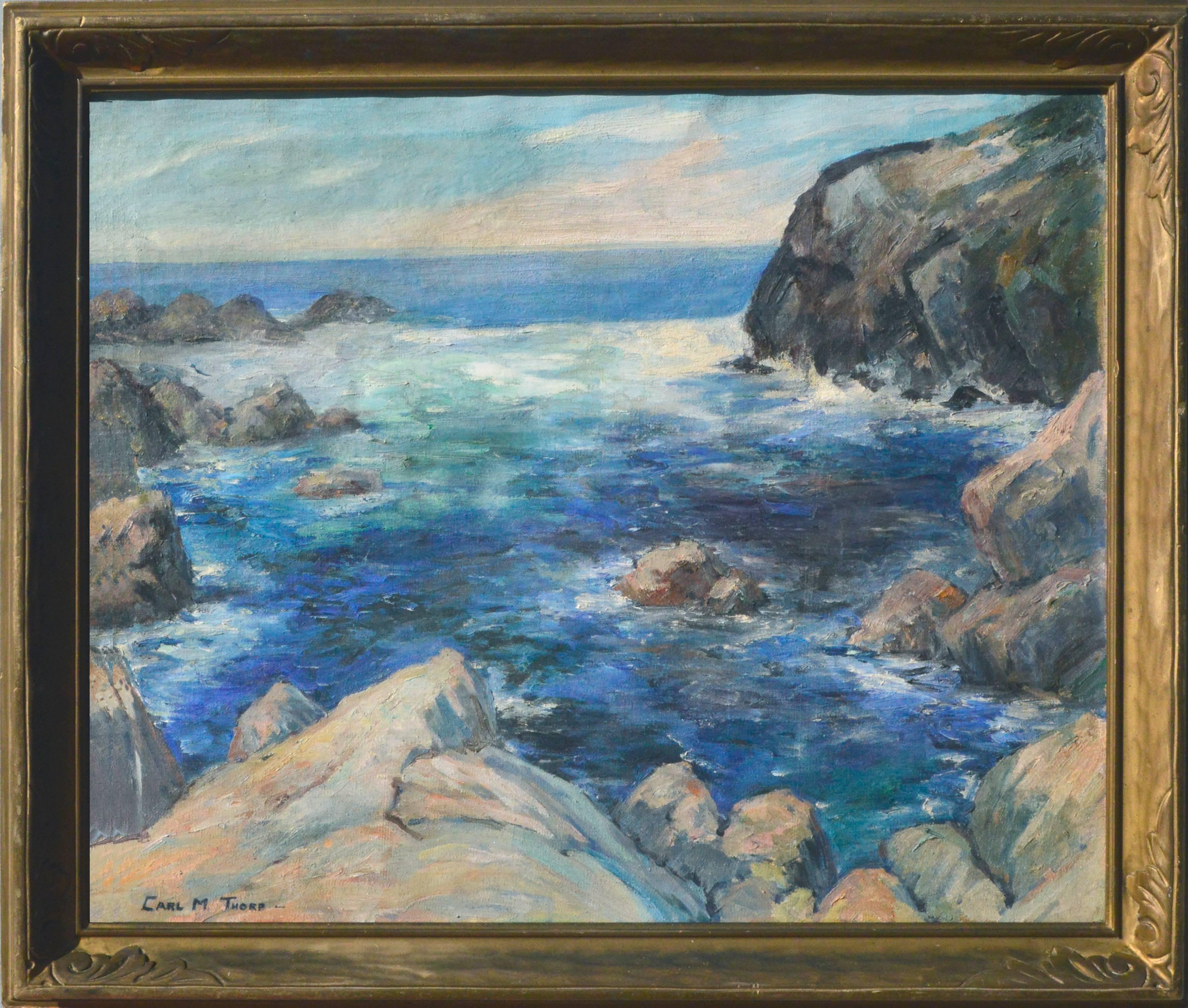 Carl Thorp Landscape Painting - Carmel Seascape