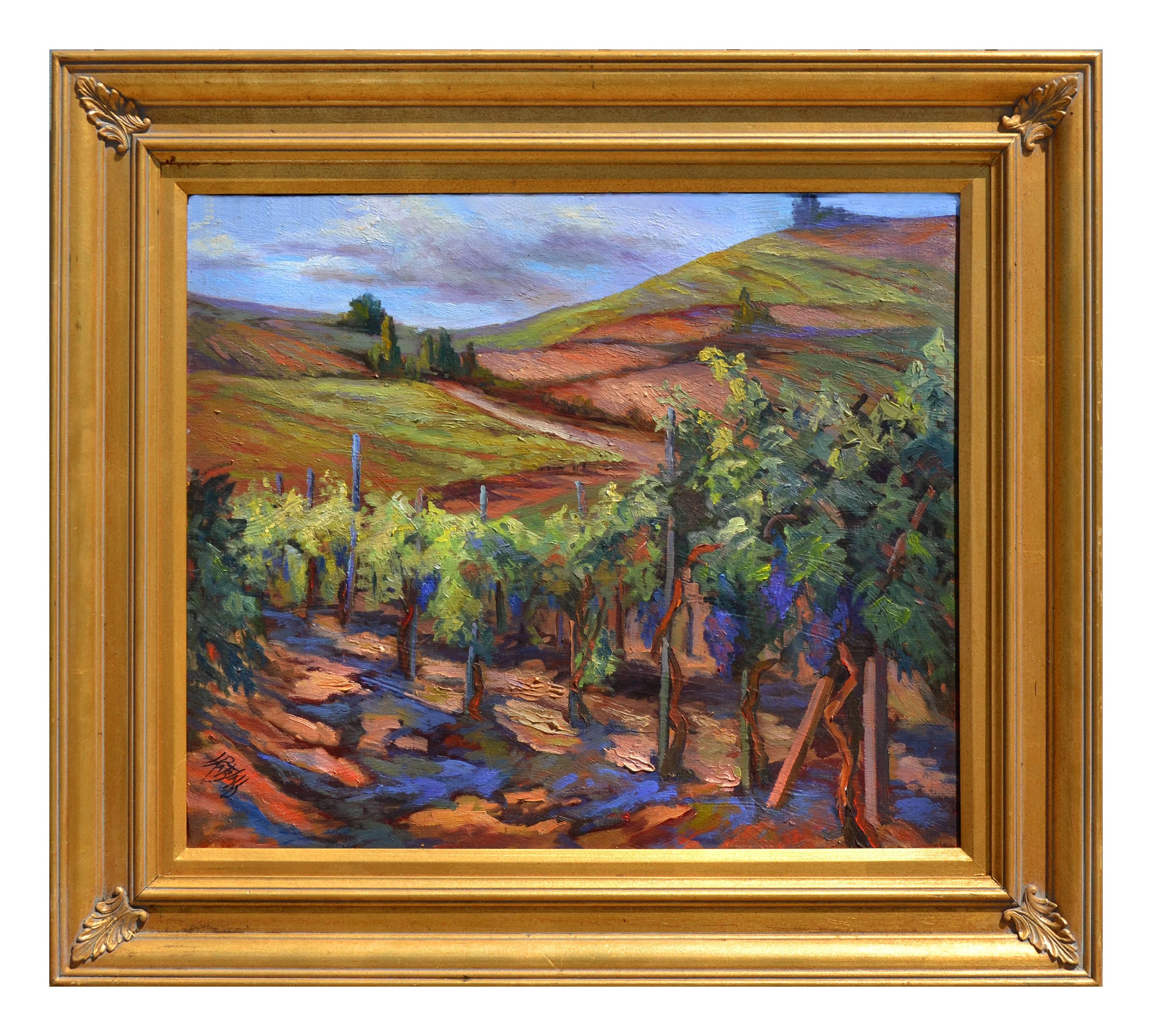 Linda Ratzlaff Landscape Painting - Vineyards