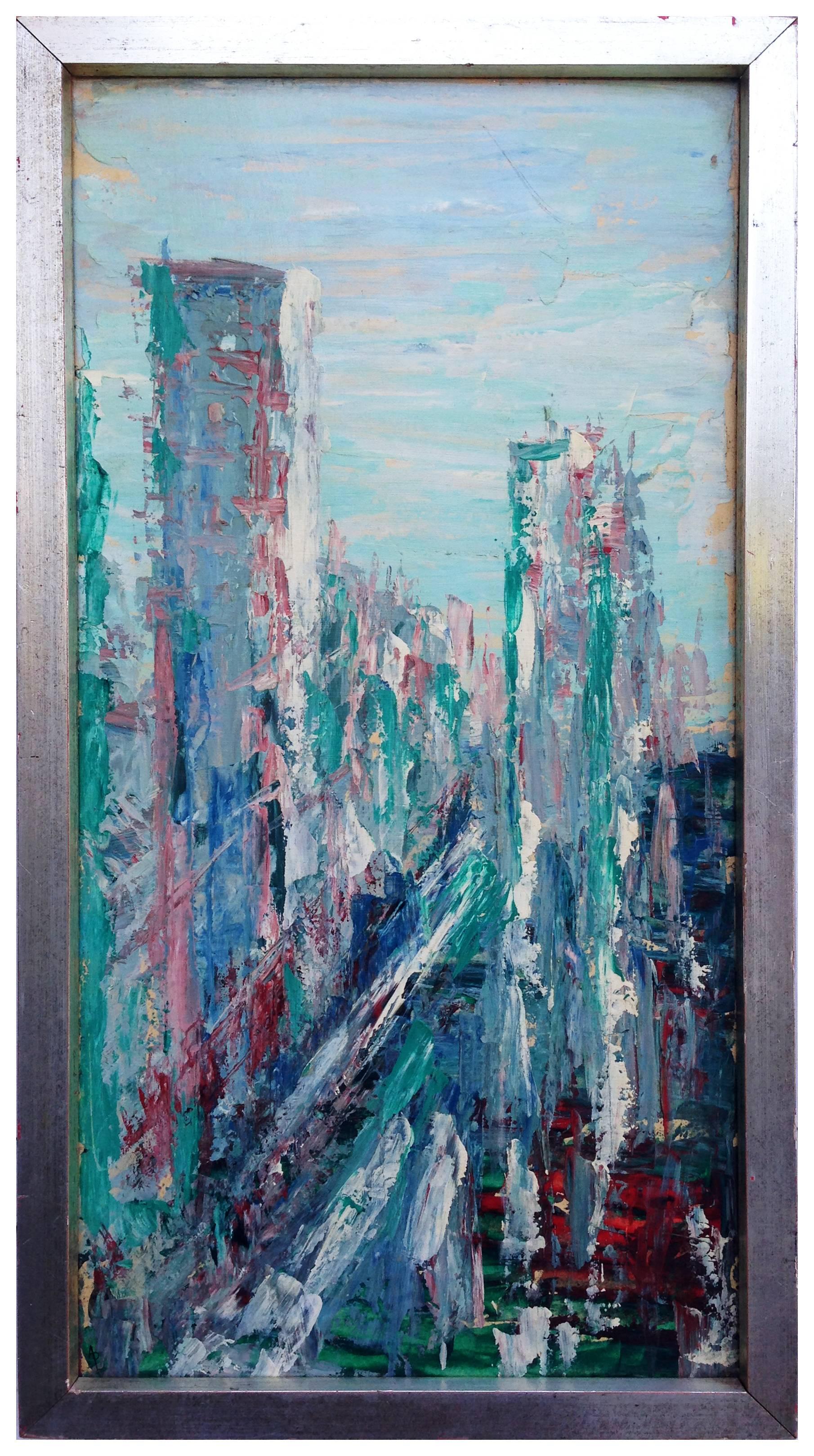 Unknown Abstract Painting - San Francisco Cityscape