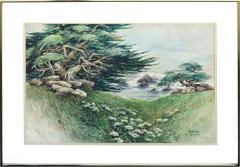 Vintage Carmel Landscape -- Shore Cypress