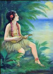 Hawaiian Girl and Ukulele