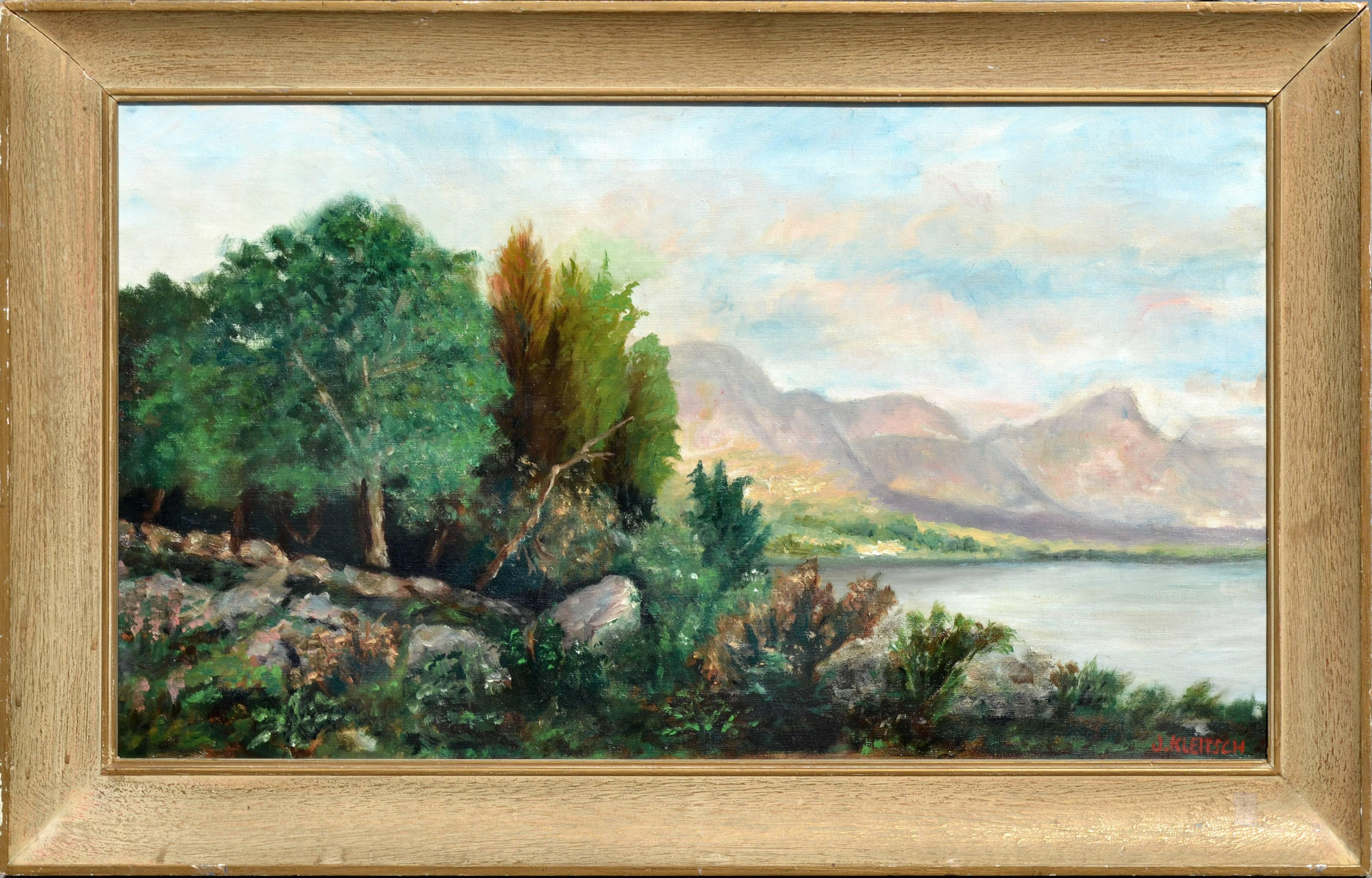 Joseph Kleitsch Landscape Painting - Mountain Lake Landscape