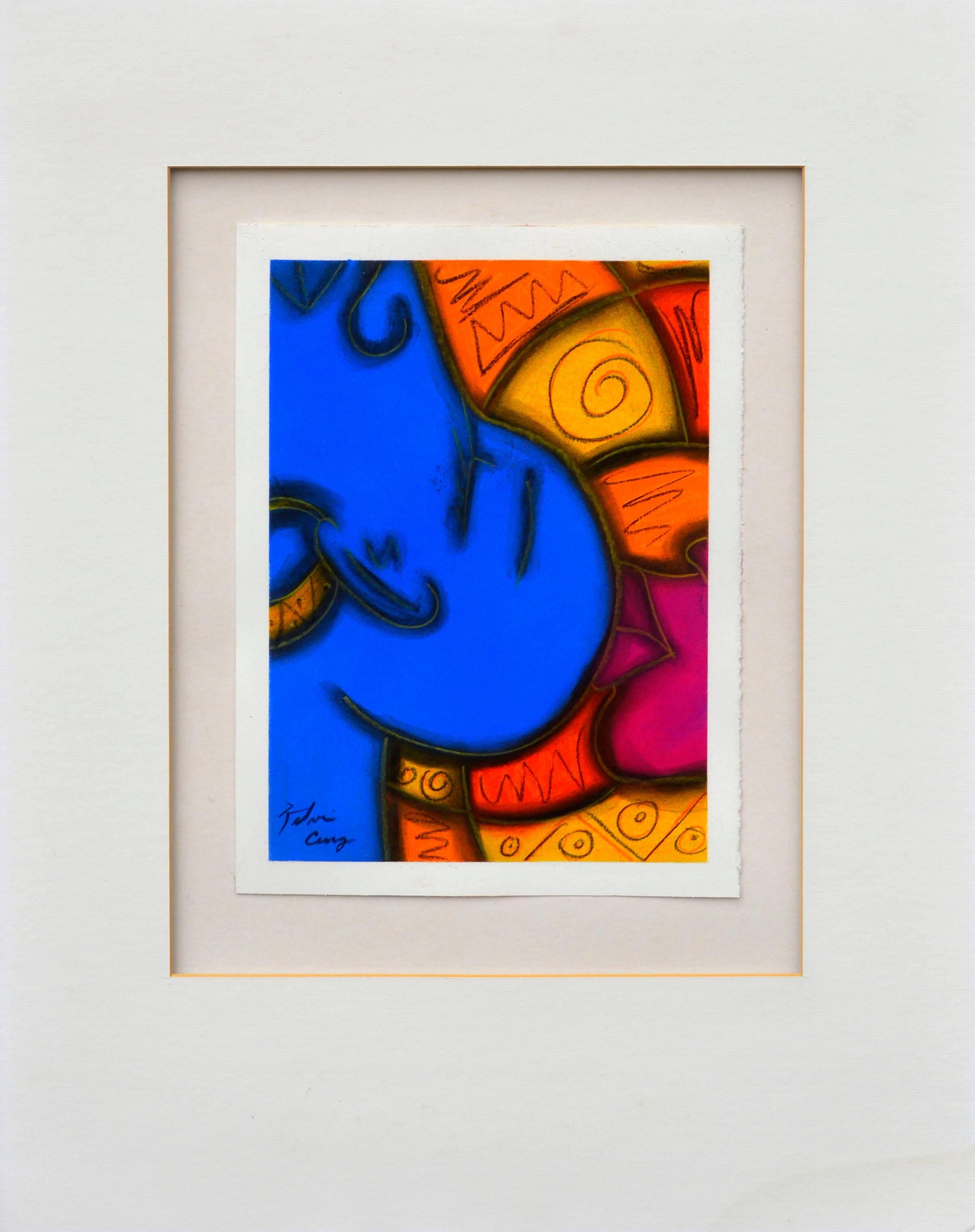 Kelvin Curry Abstract Drawing - Colors - Figurative Abstract 
