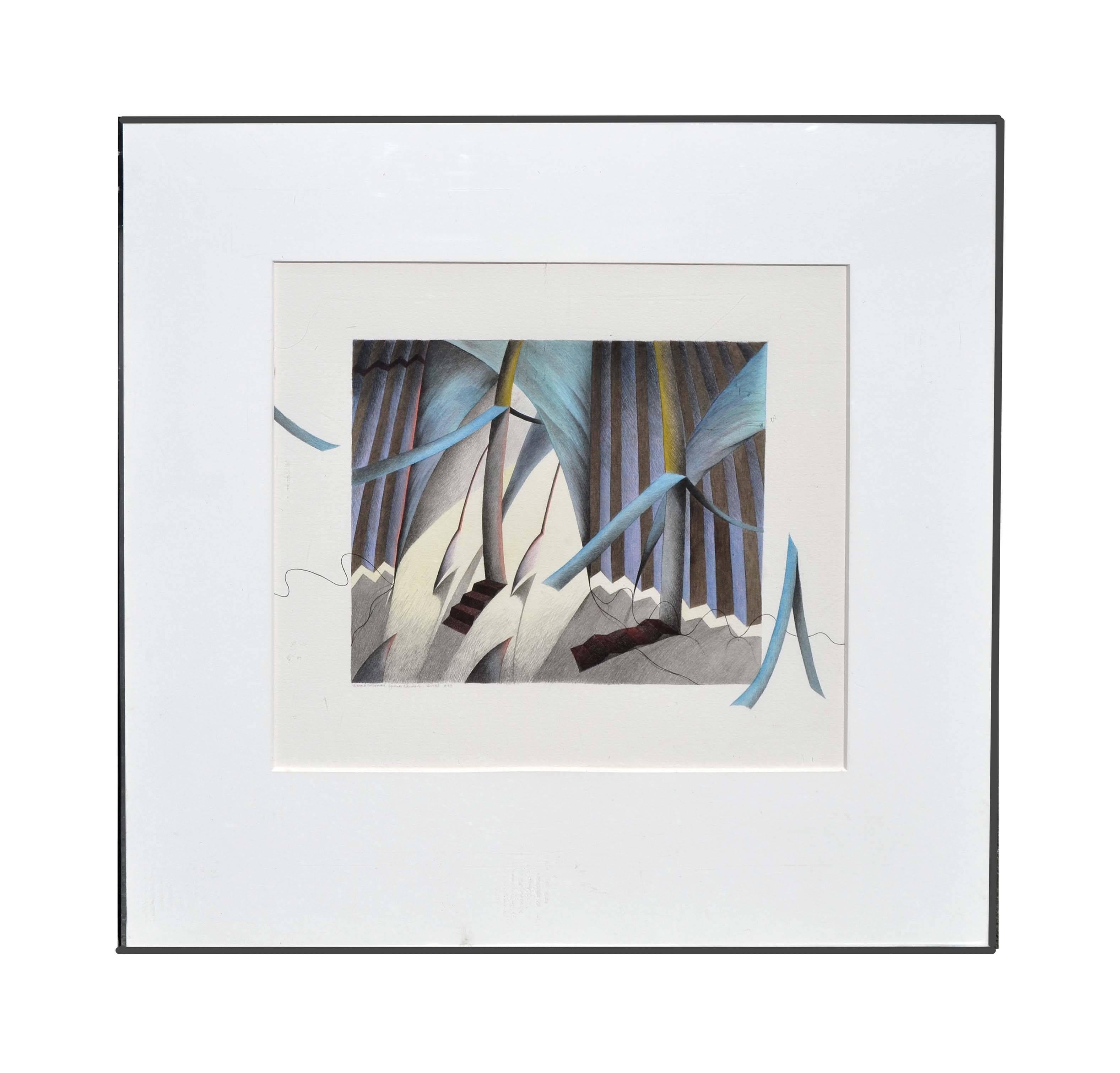 Vintage Modernist Abstract -- "Aquarelle #93" 